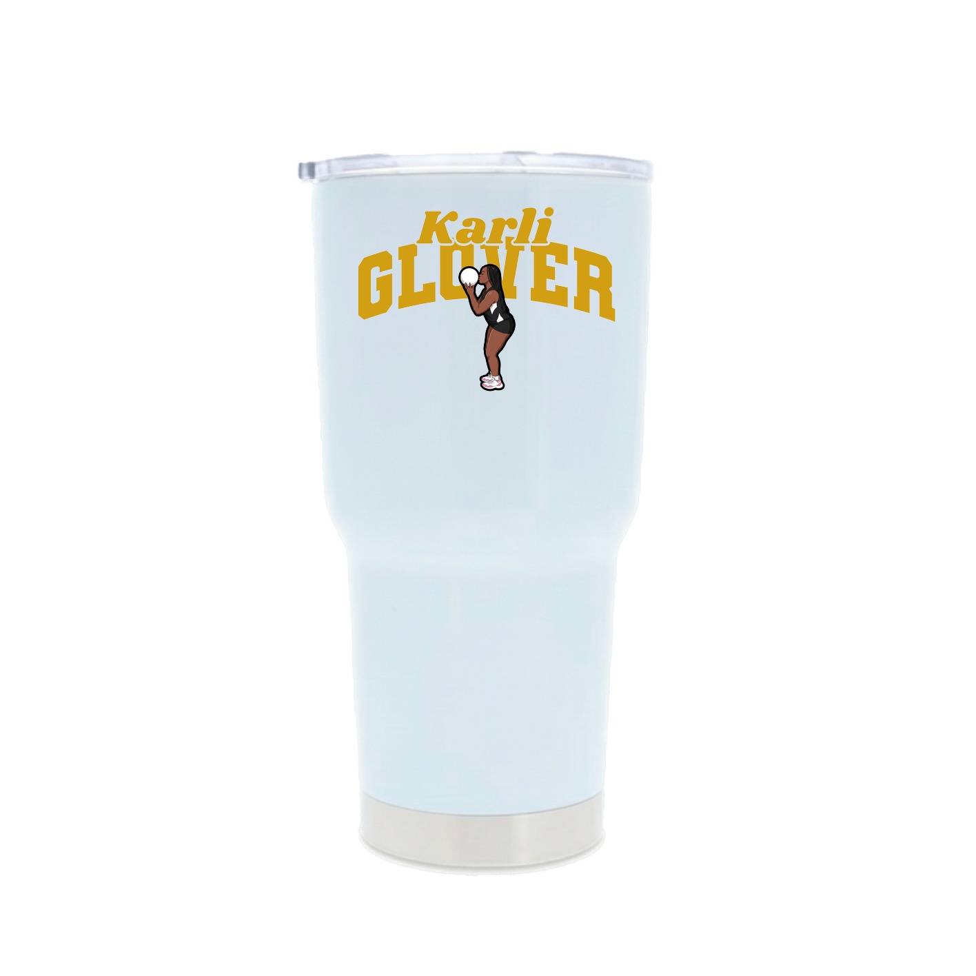 30oz Stainless Steel Tumbler — Signature Arch in White