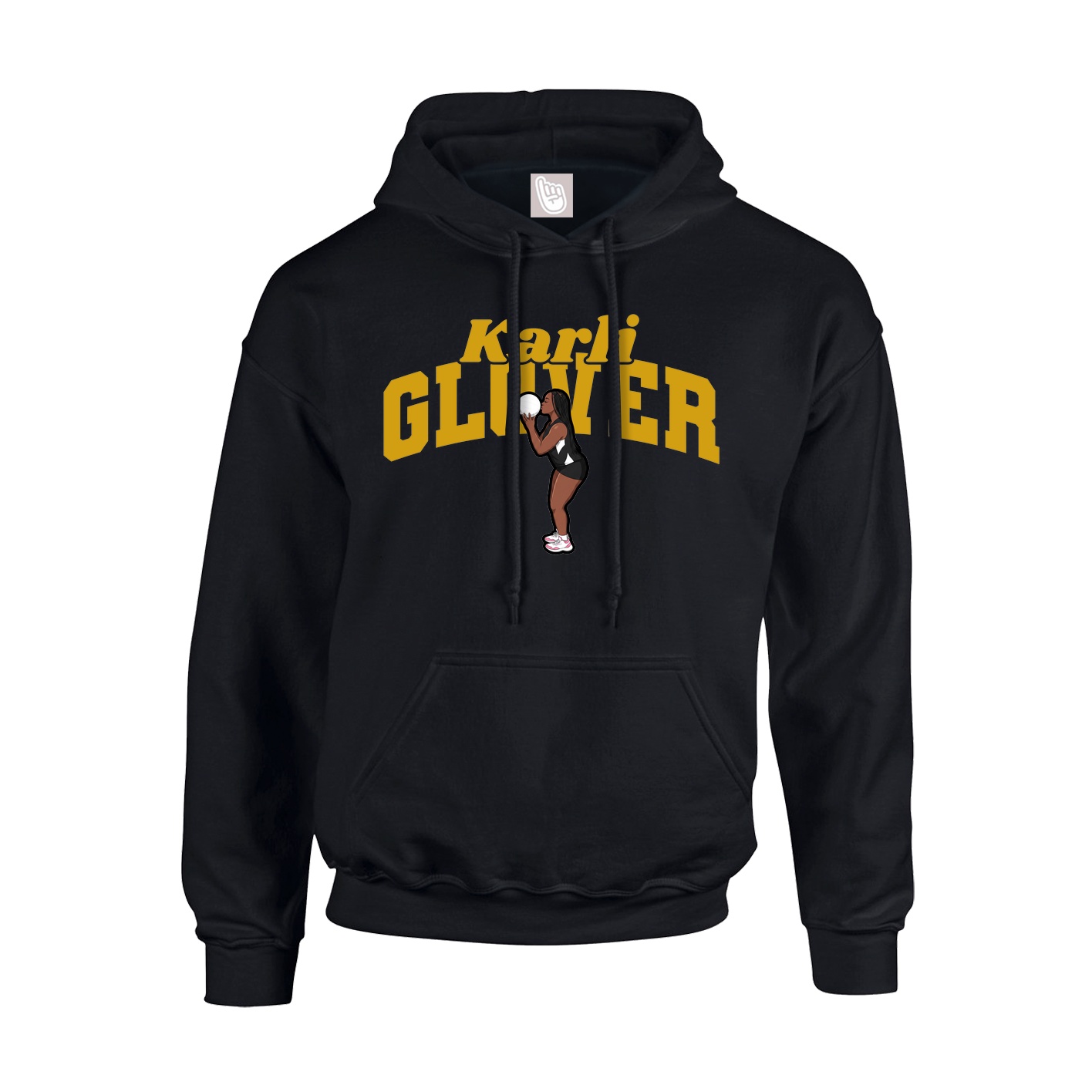 Youth Hoodie — Signature Arch in Black