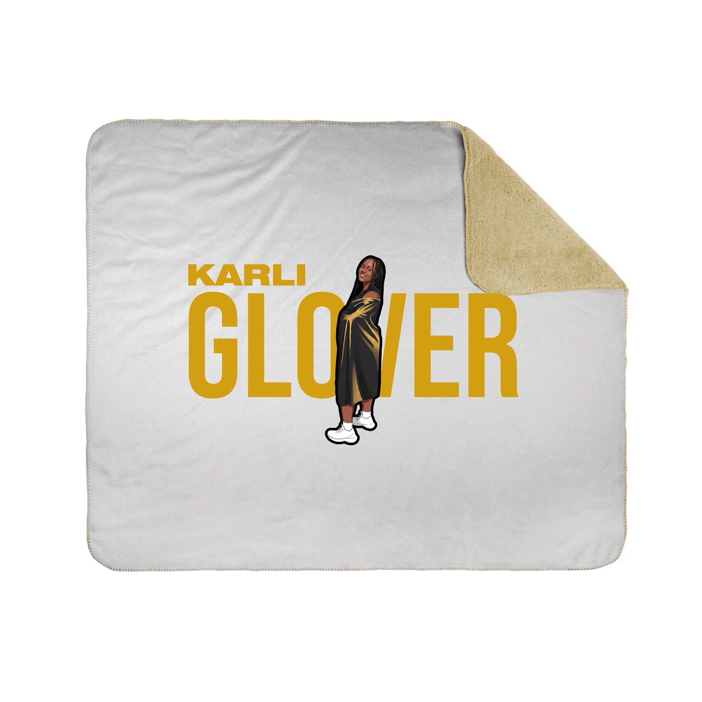 Throw Blanket — Player Name in White