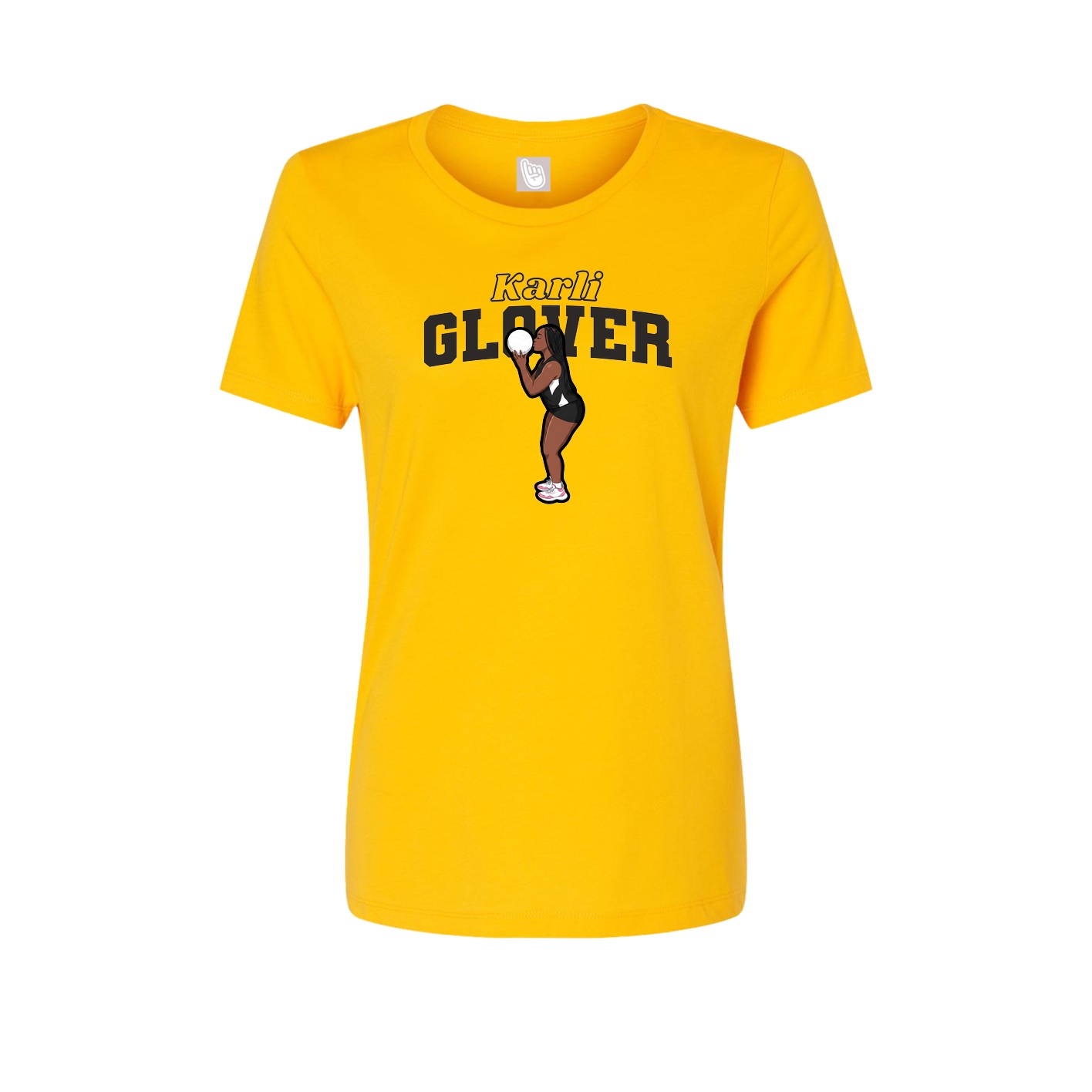 Womens Tee — Name Arch in Gold