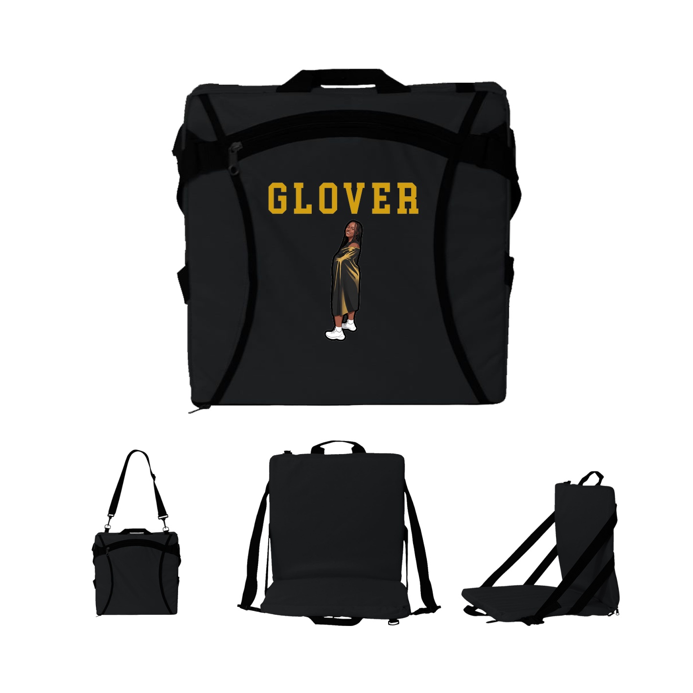 Folding Stadium Seat — Shirsey in Black