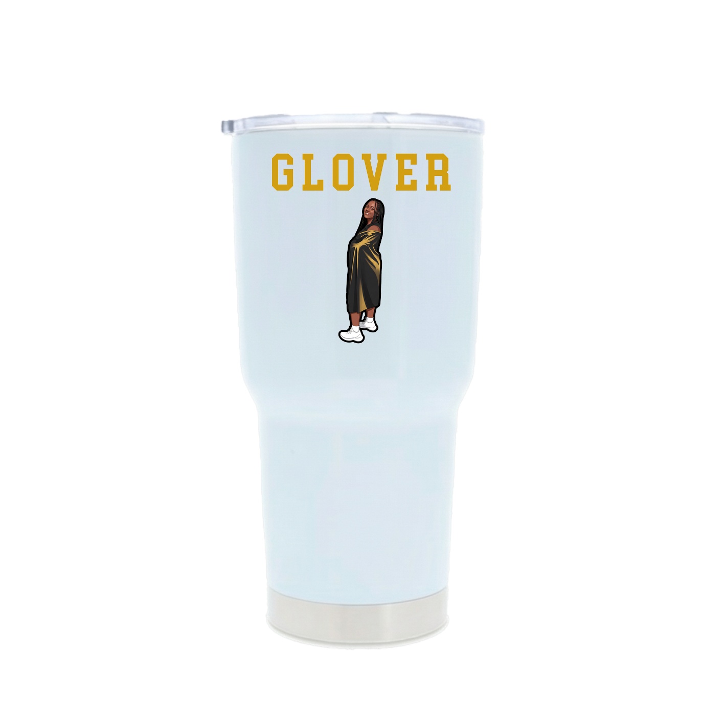 30oz Stainless Steel Tumbler — Shirsey in White