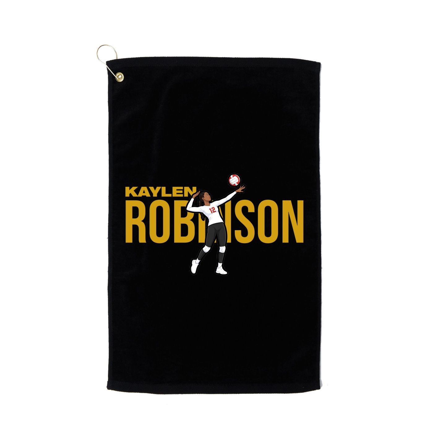 Golf Towel — Player Name in Black