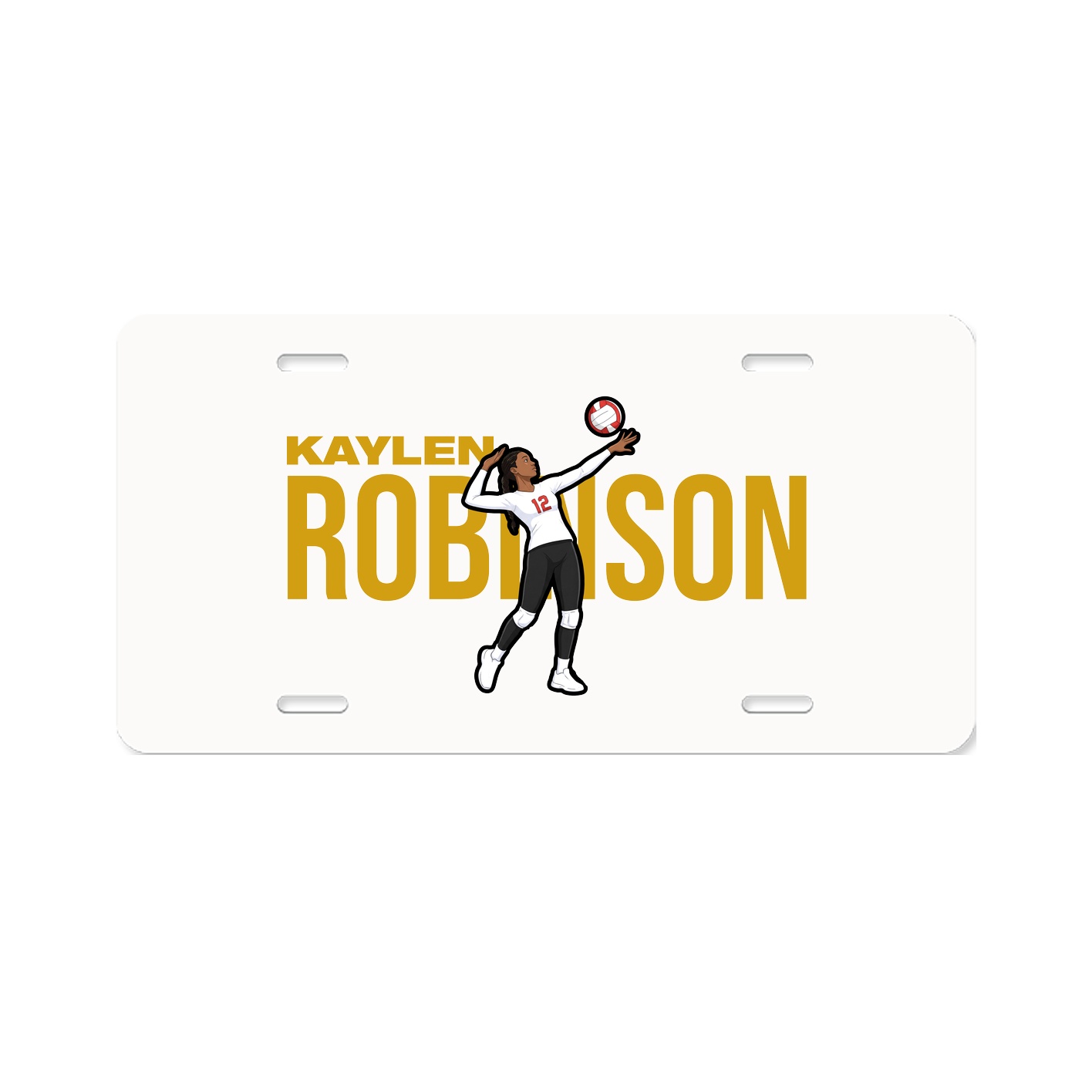 License Plate — Player Name in Classic