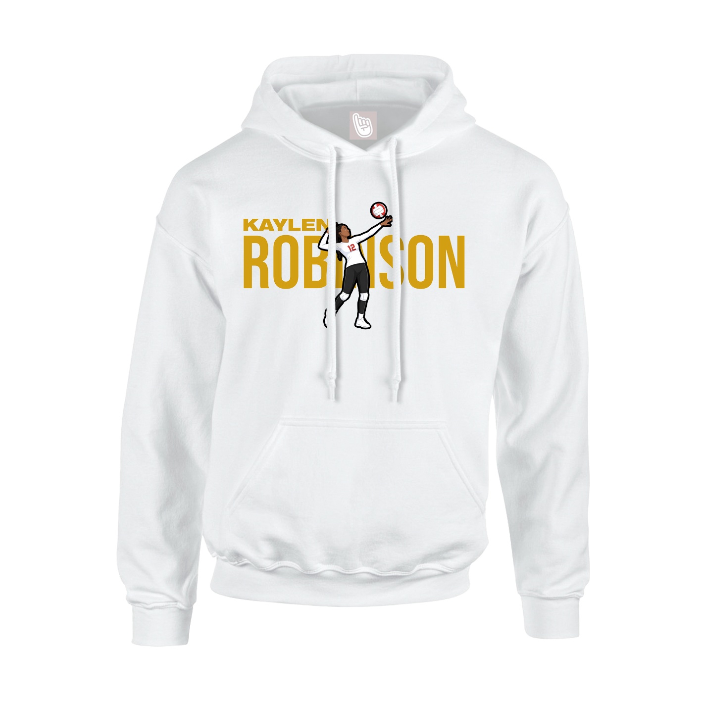Youth Hoodie — Player Name in White