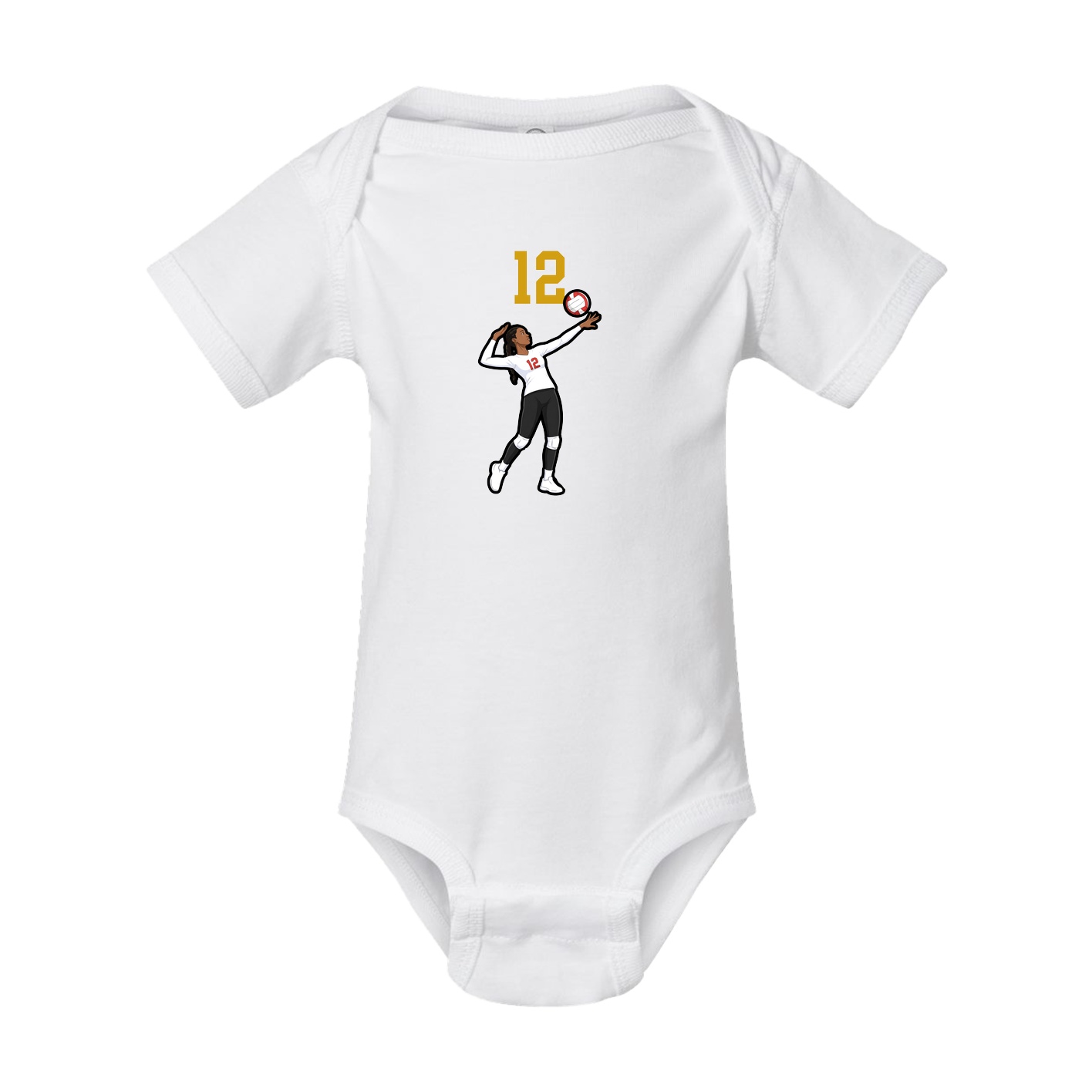 Baby Onesie — Number Top in White