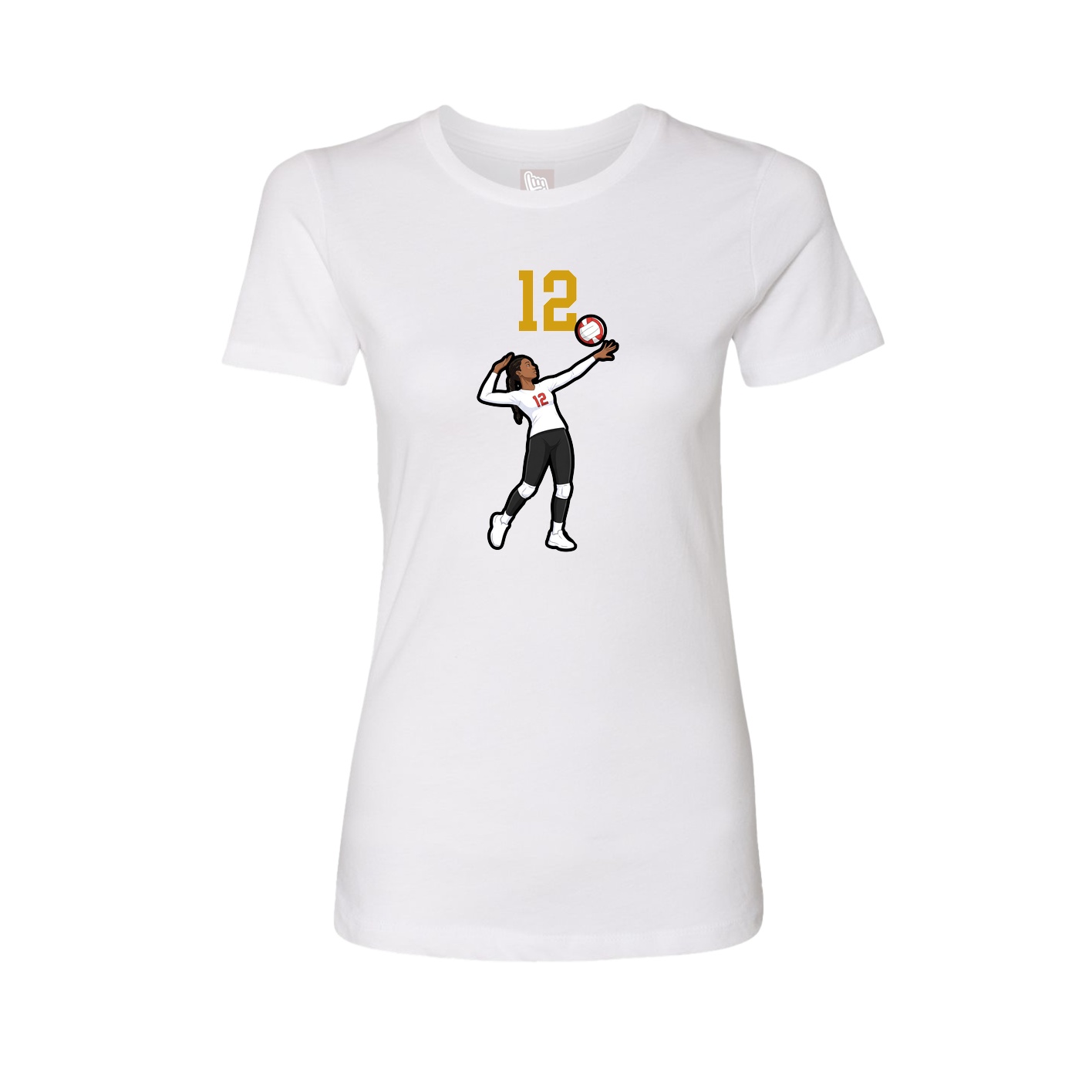 Womens Tee — Number Top in White