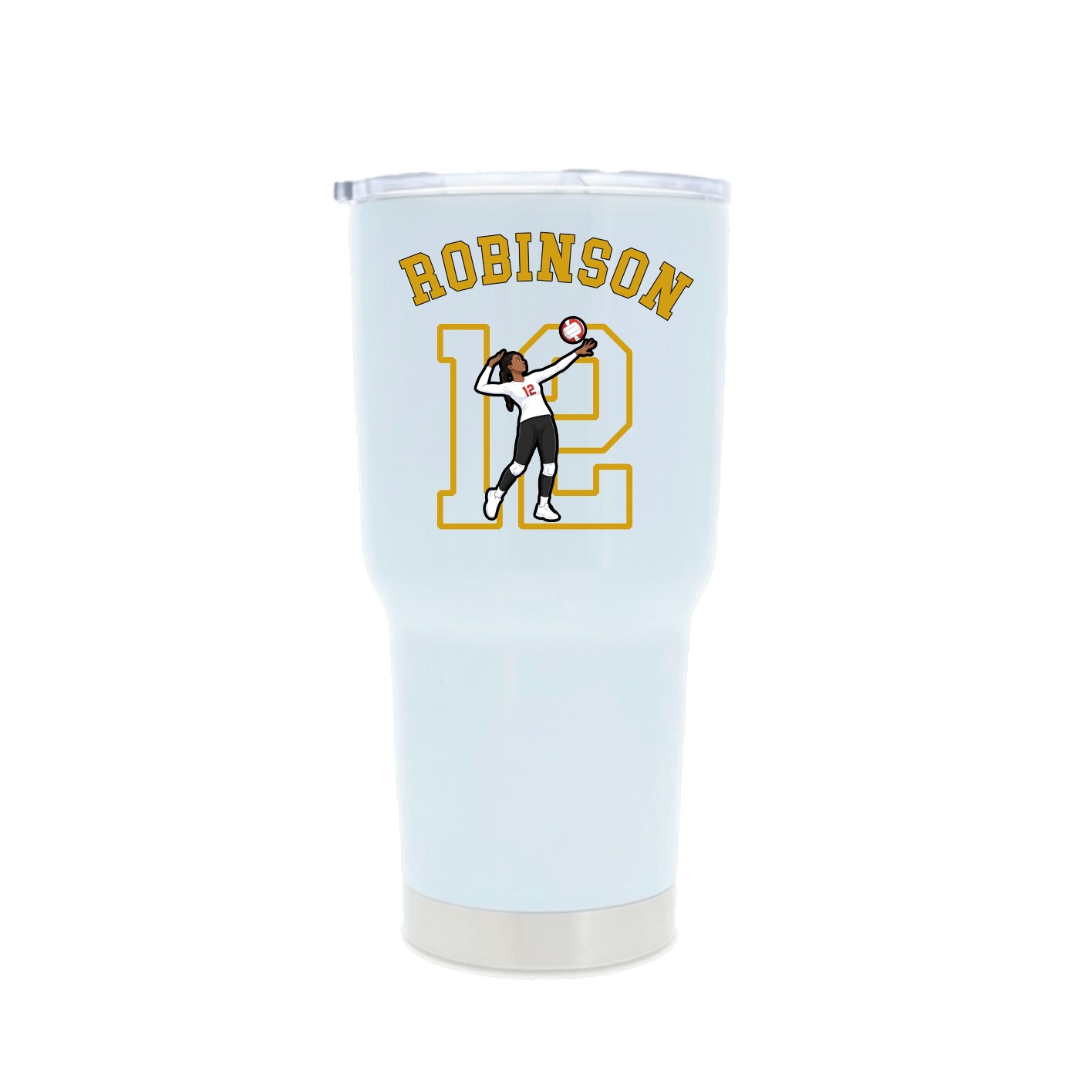 30oz Stainless Steel Tumbler — Shirsey Arch in White
