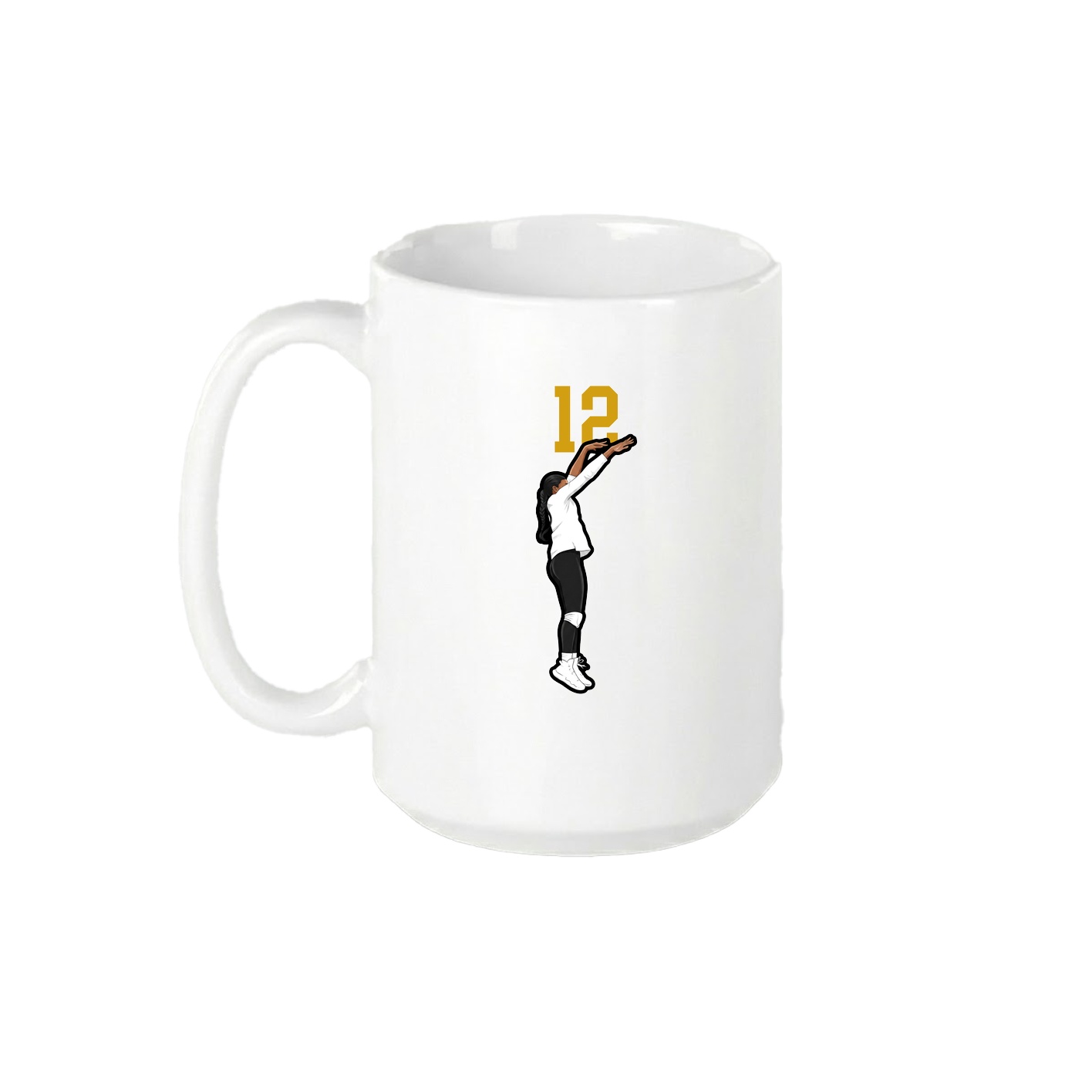 15oz Coffee Mug — Number Top in White