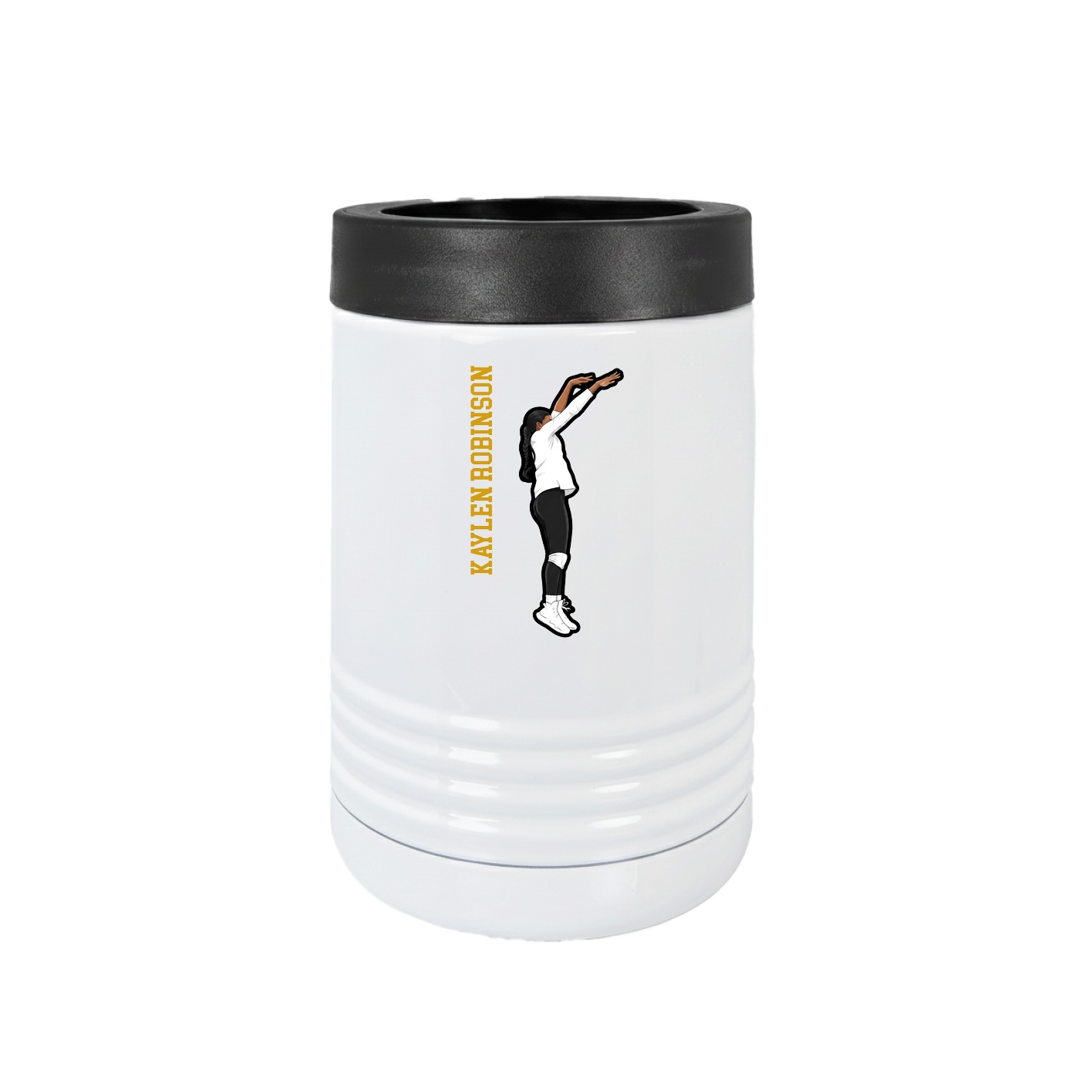 Beverage Holder — Name Vertical in White
