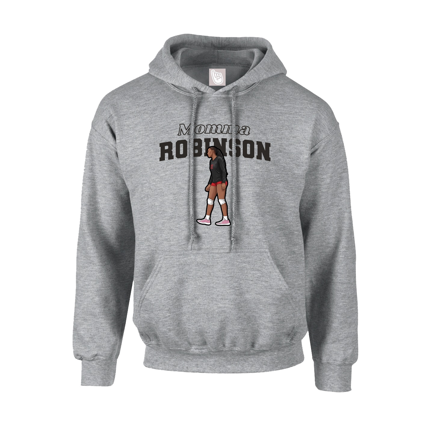 Youth Hoodie — Mothers Day Block in Grey