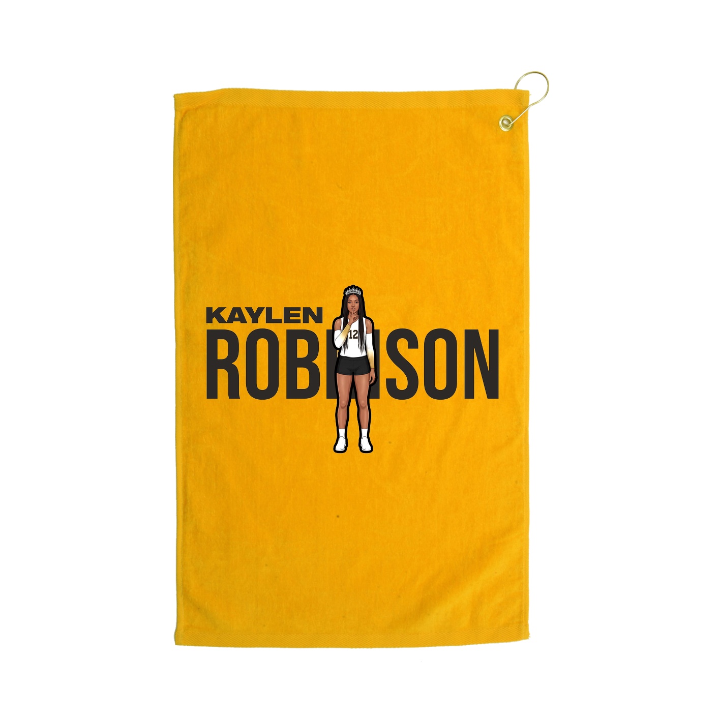 Golf Towel — Player Name in Gold