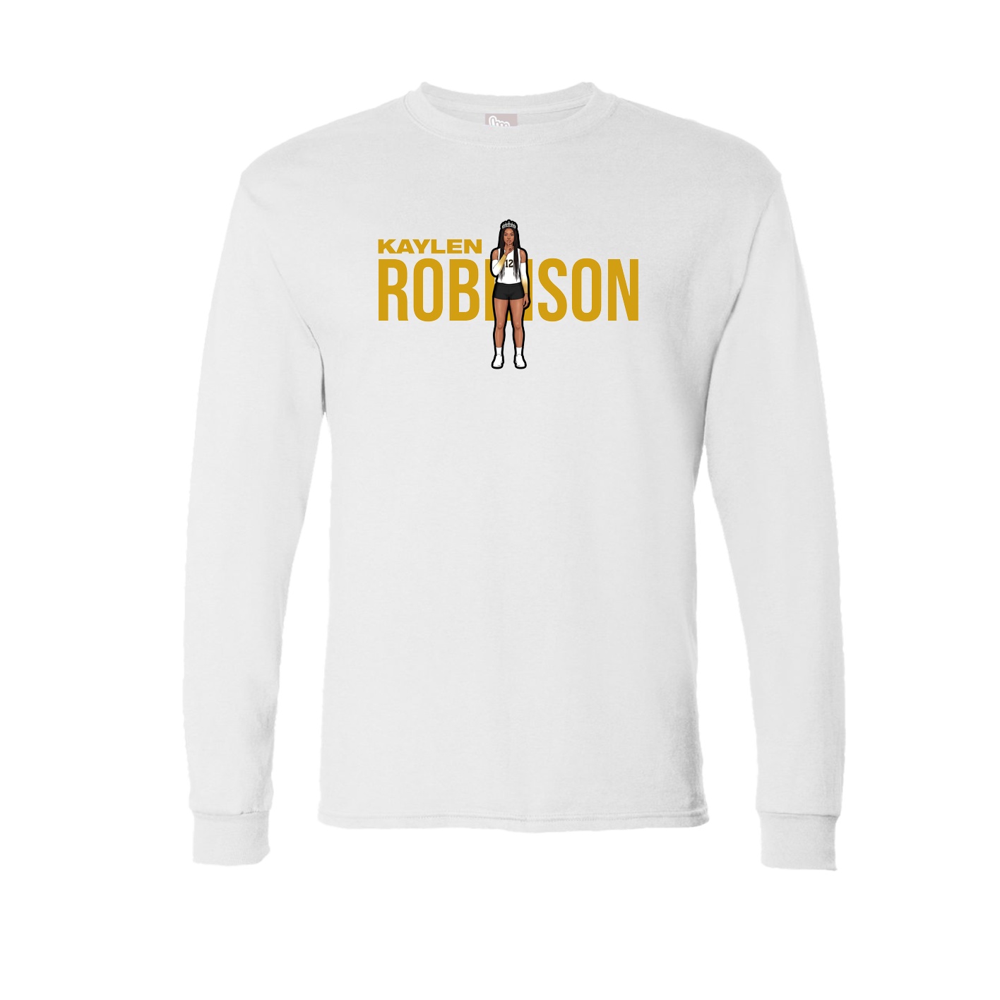 Long Sleeve Tee — Player Name in White