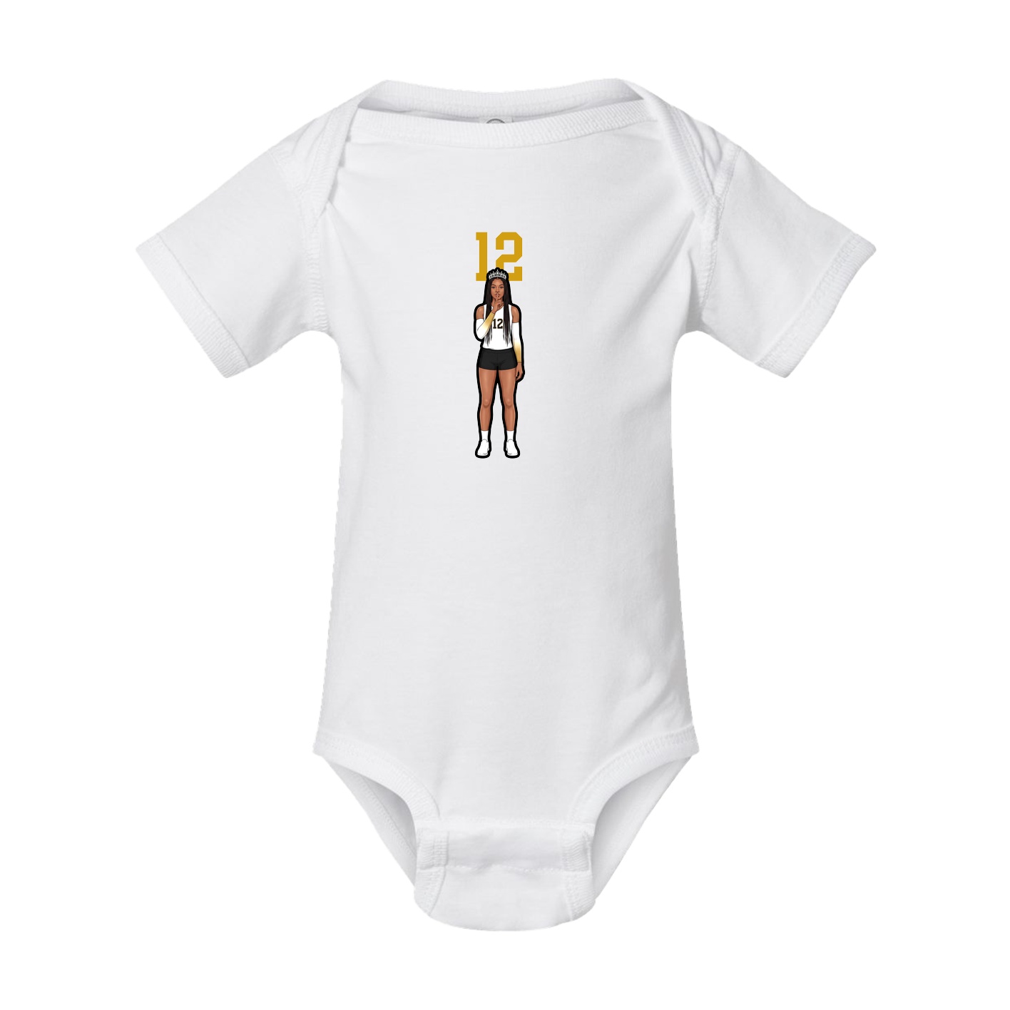Baby Onesie — Number Top in White