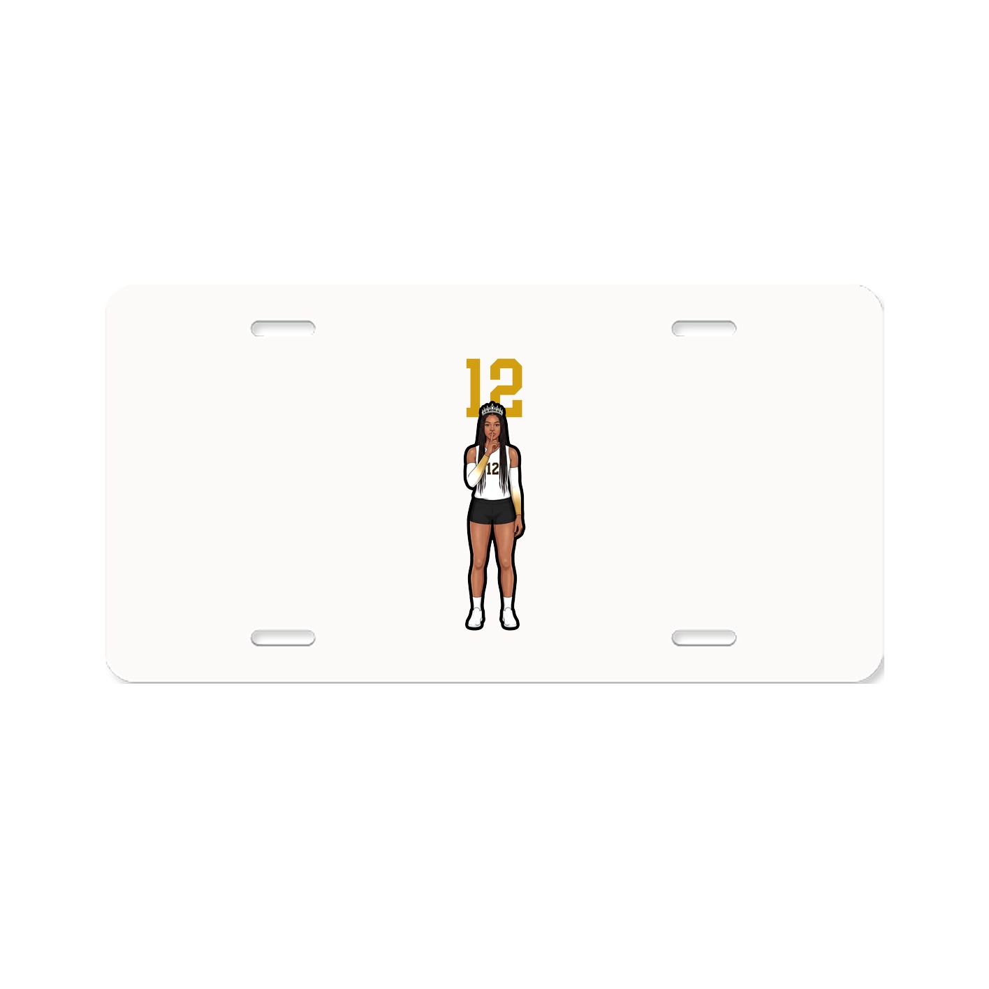 License Plate — Number Top in Classic