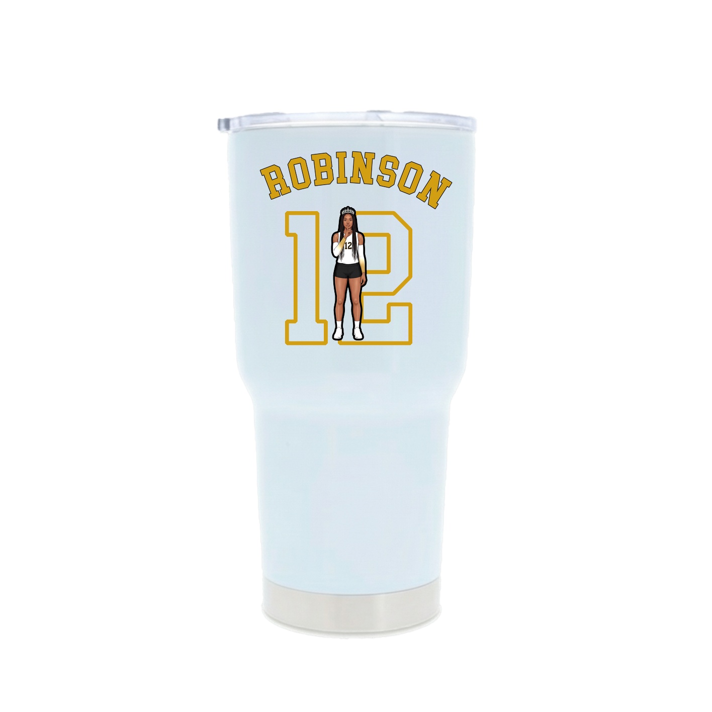 30oz Stainless Steel Tumbler — Shirsey Arch in White