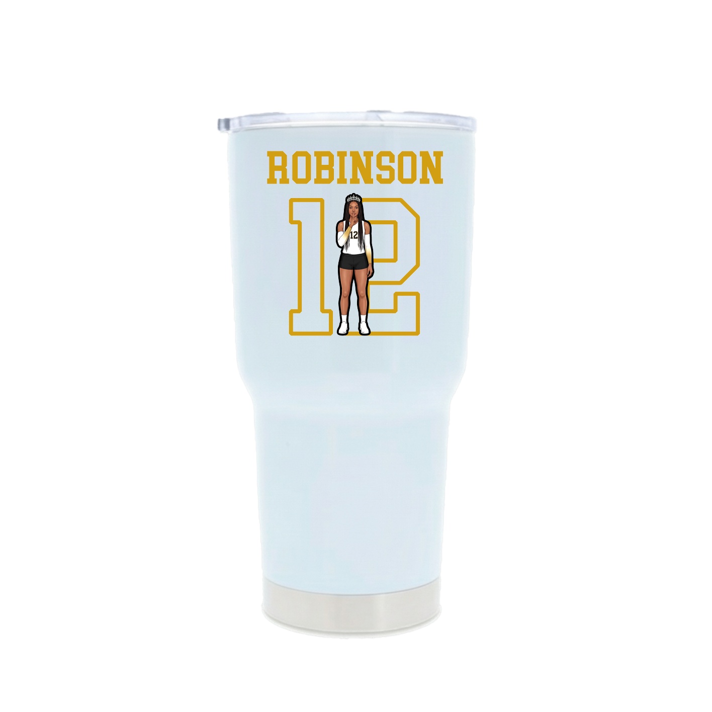 30oz Stainless Steel Tumbler — Shirsey in White