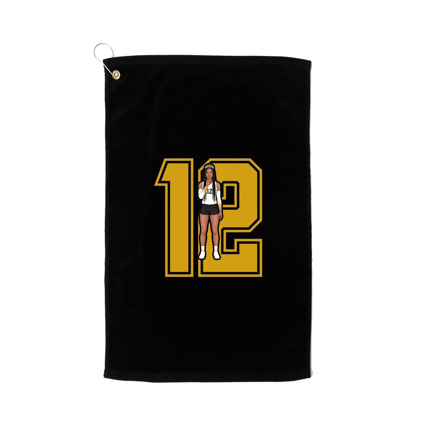 Golf Towel — Number in Black