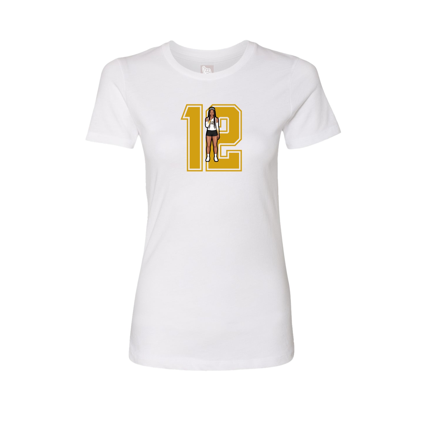 Womens Tee — Number in White