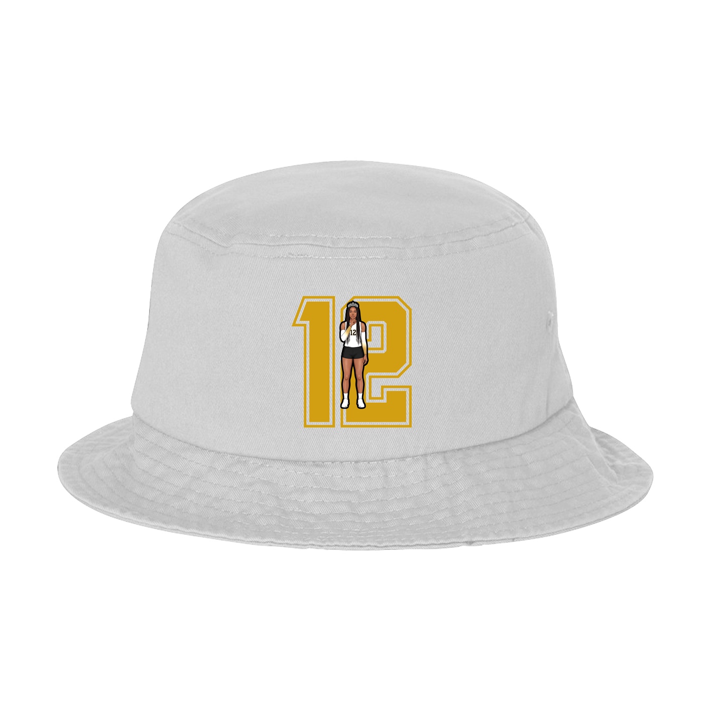 Bucket Cap — Number in White