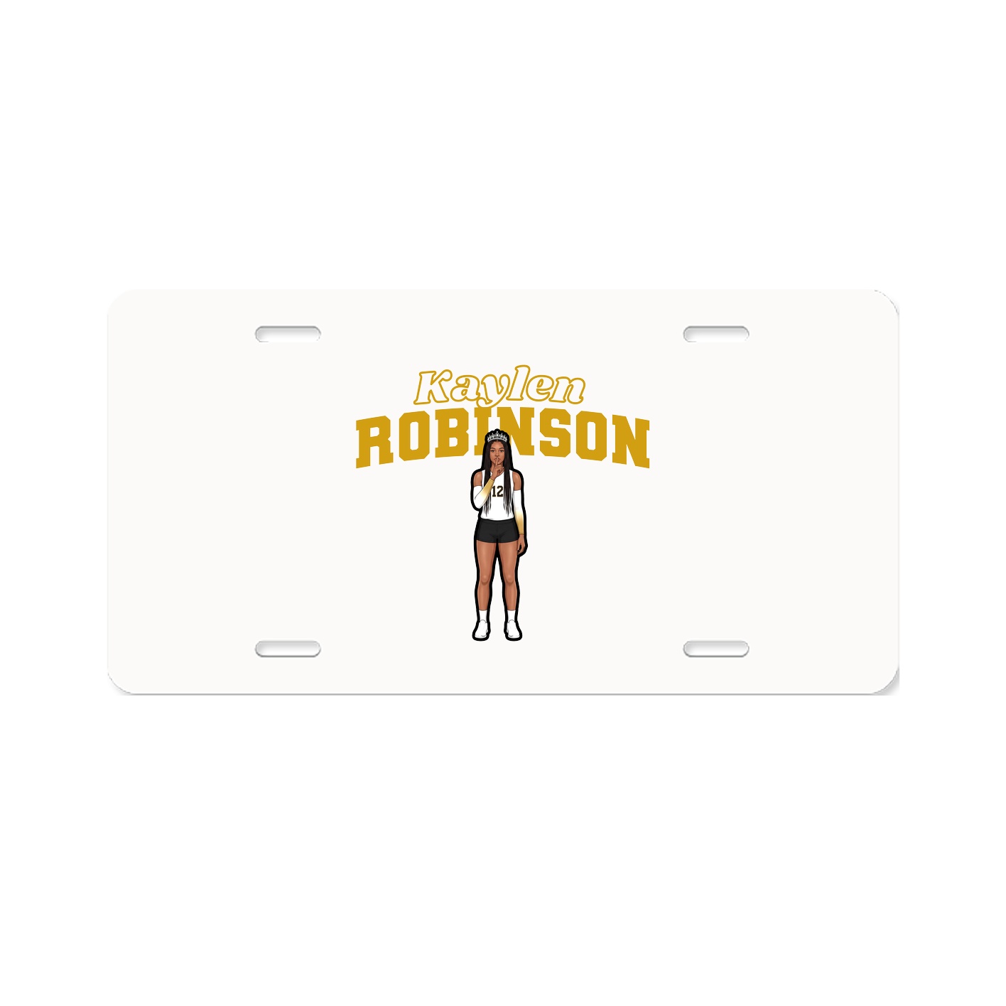 License Plate — Name Arch in Classic