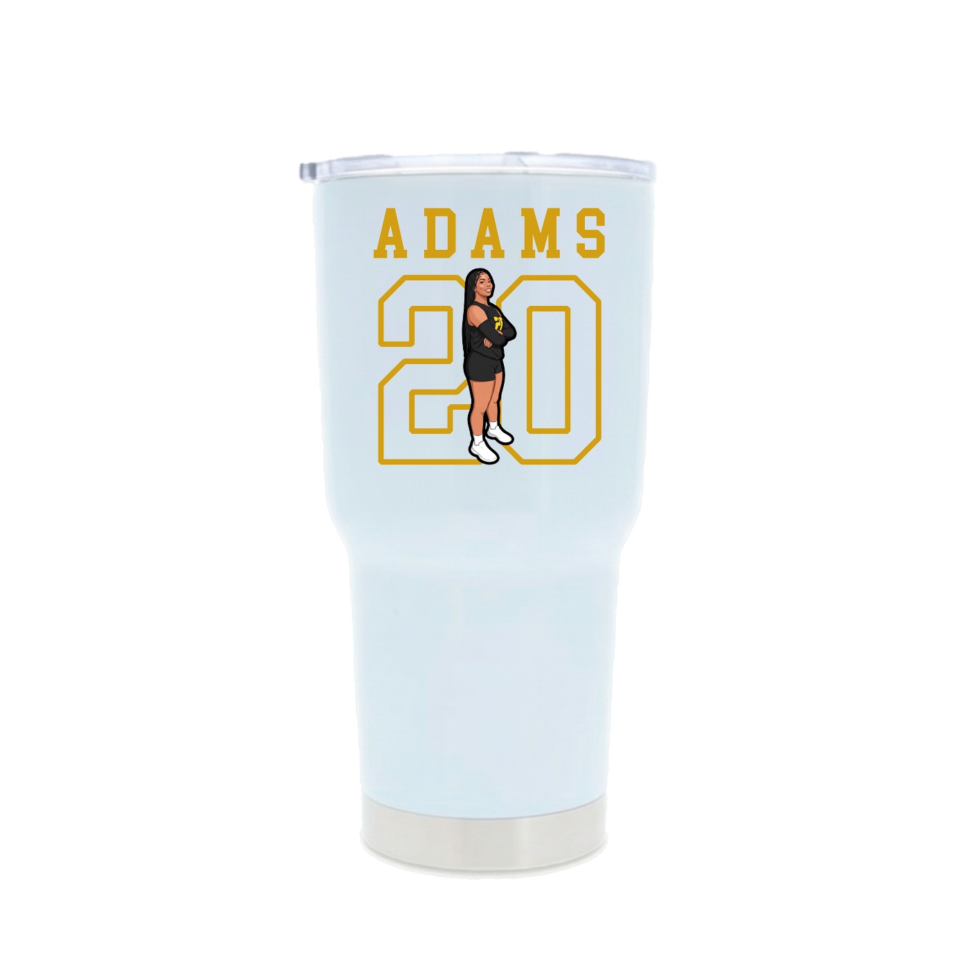 30oz Stainless Steel Tumbler — Shirsey in White