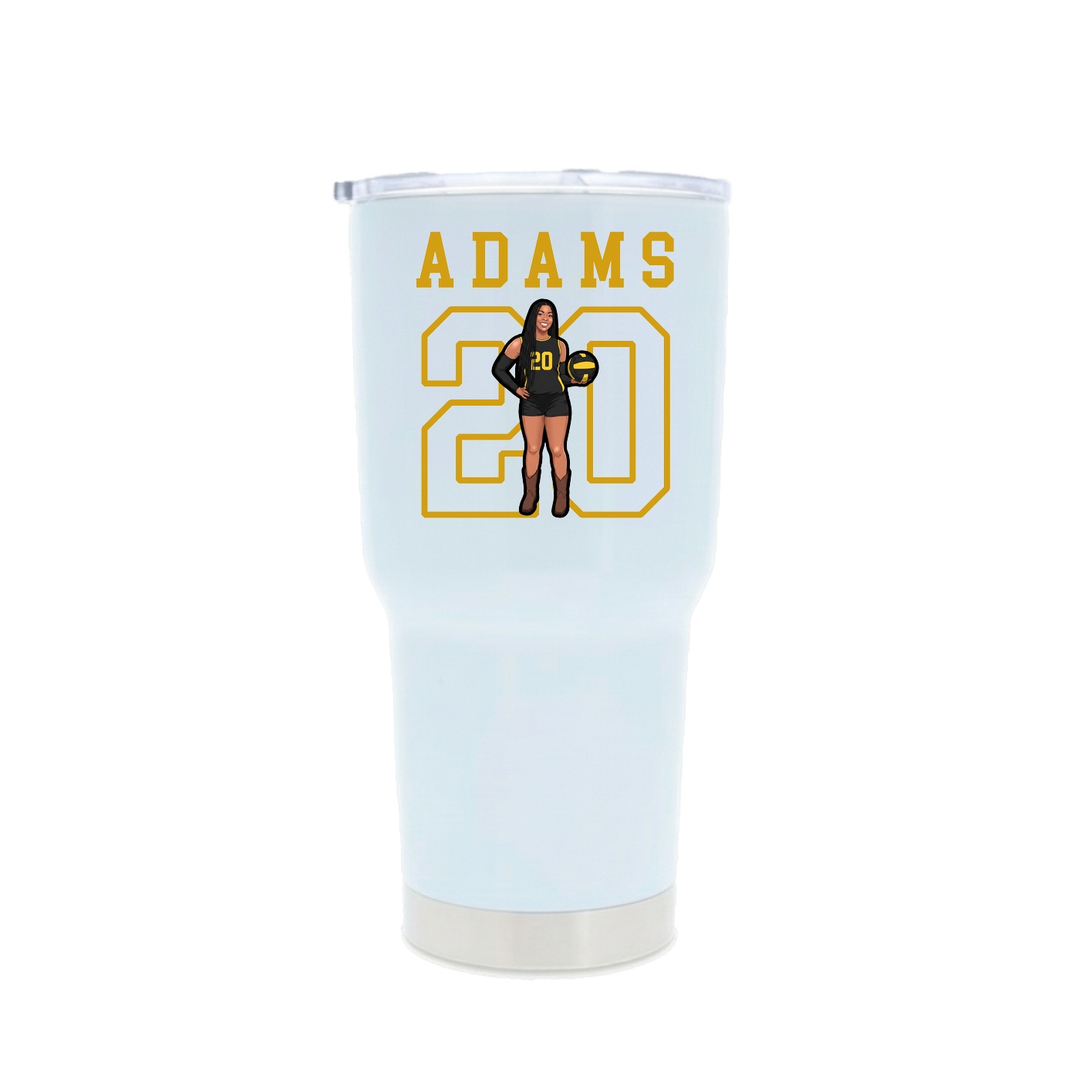30oz Stainless Steel Tumbler — Shirsey in White