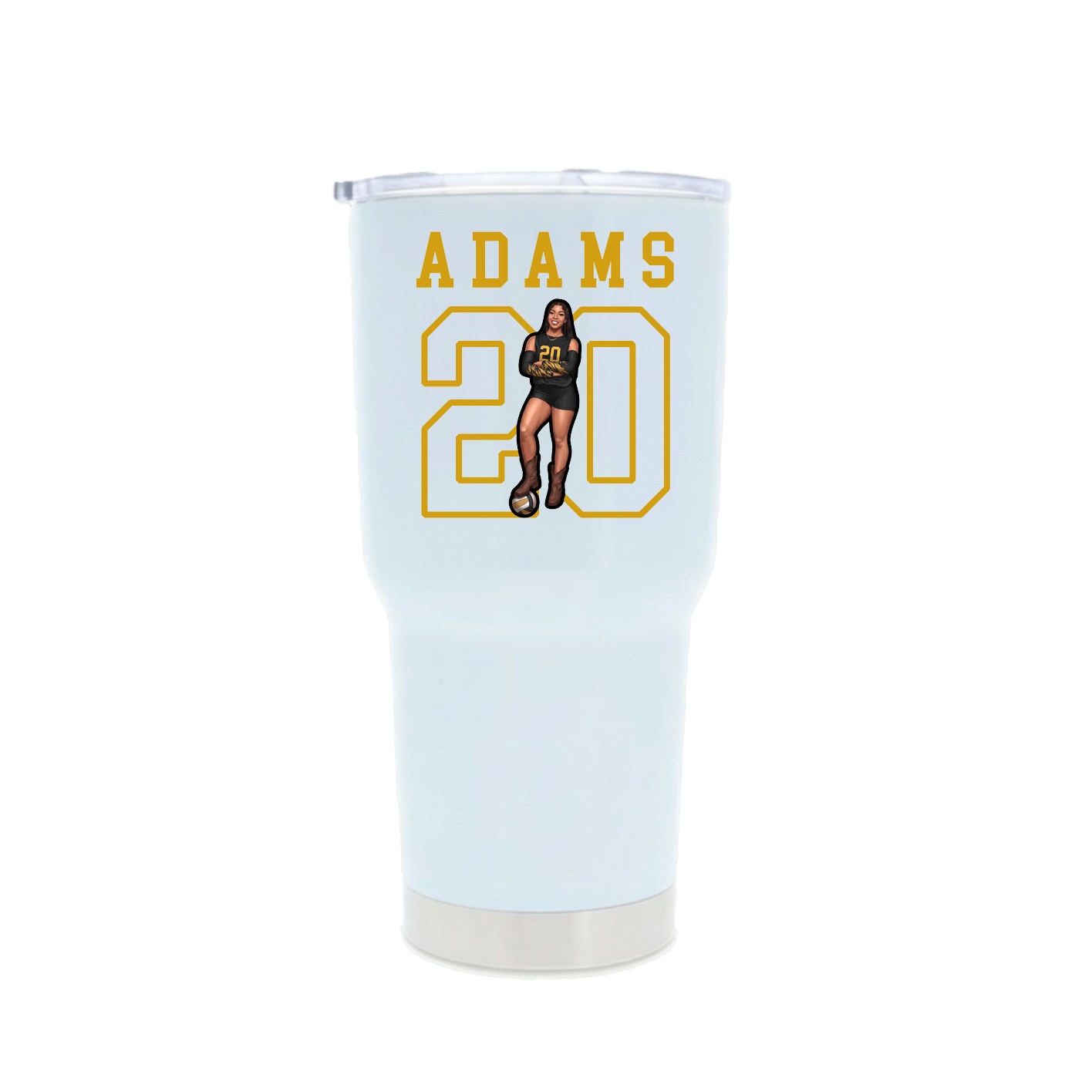 30oz Stainless Steel Tumbler — Shirsey in White