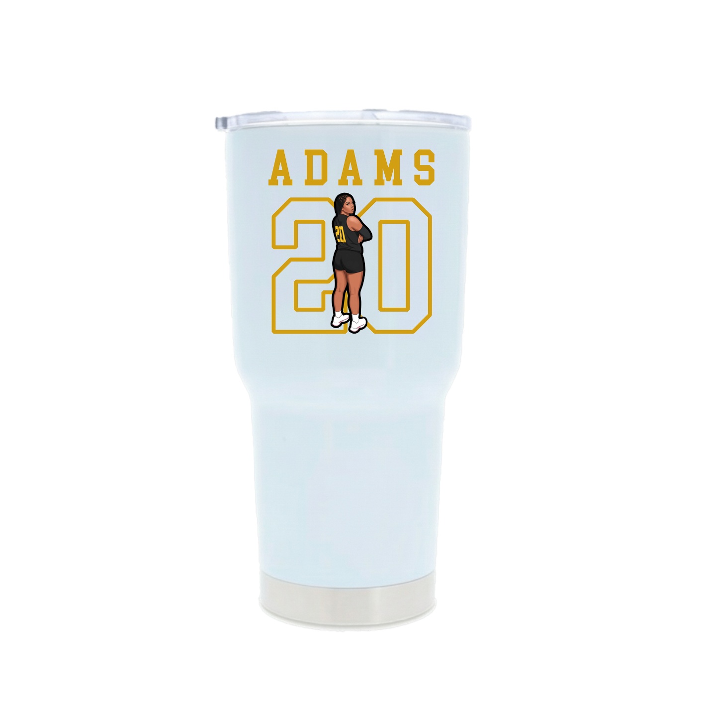 30oz Stainless Steel Tumbler — Shirsey in White