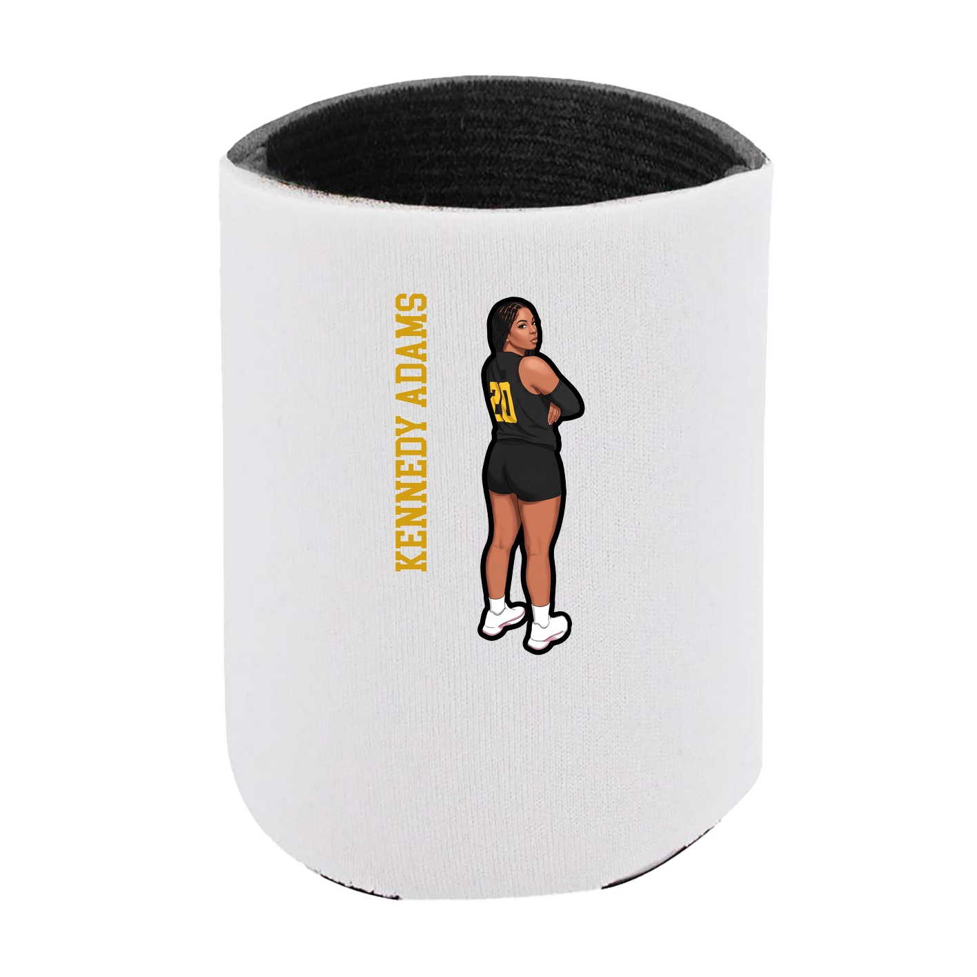 Can Holder — Name Vertical in White