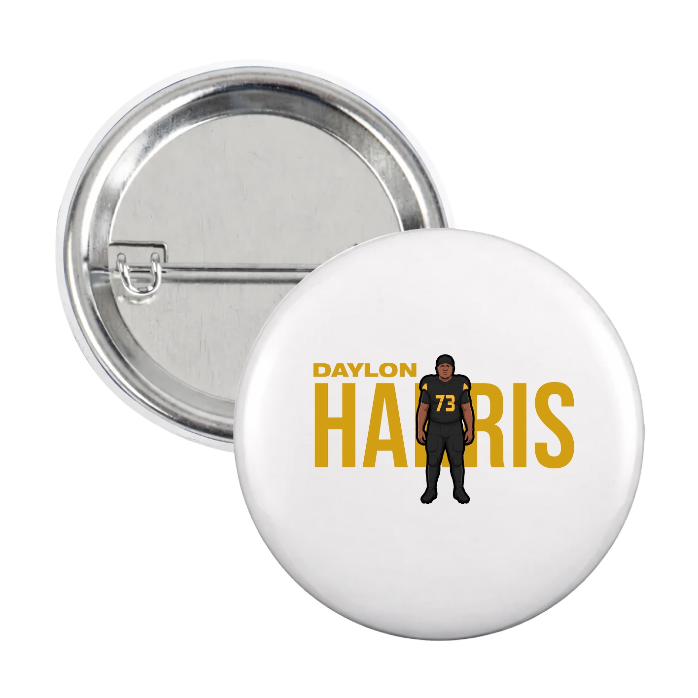 Game Day Button — Player Name in White