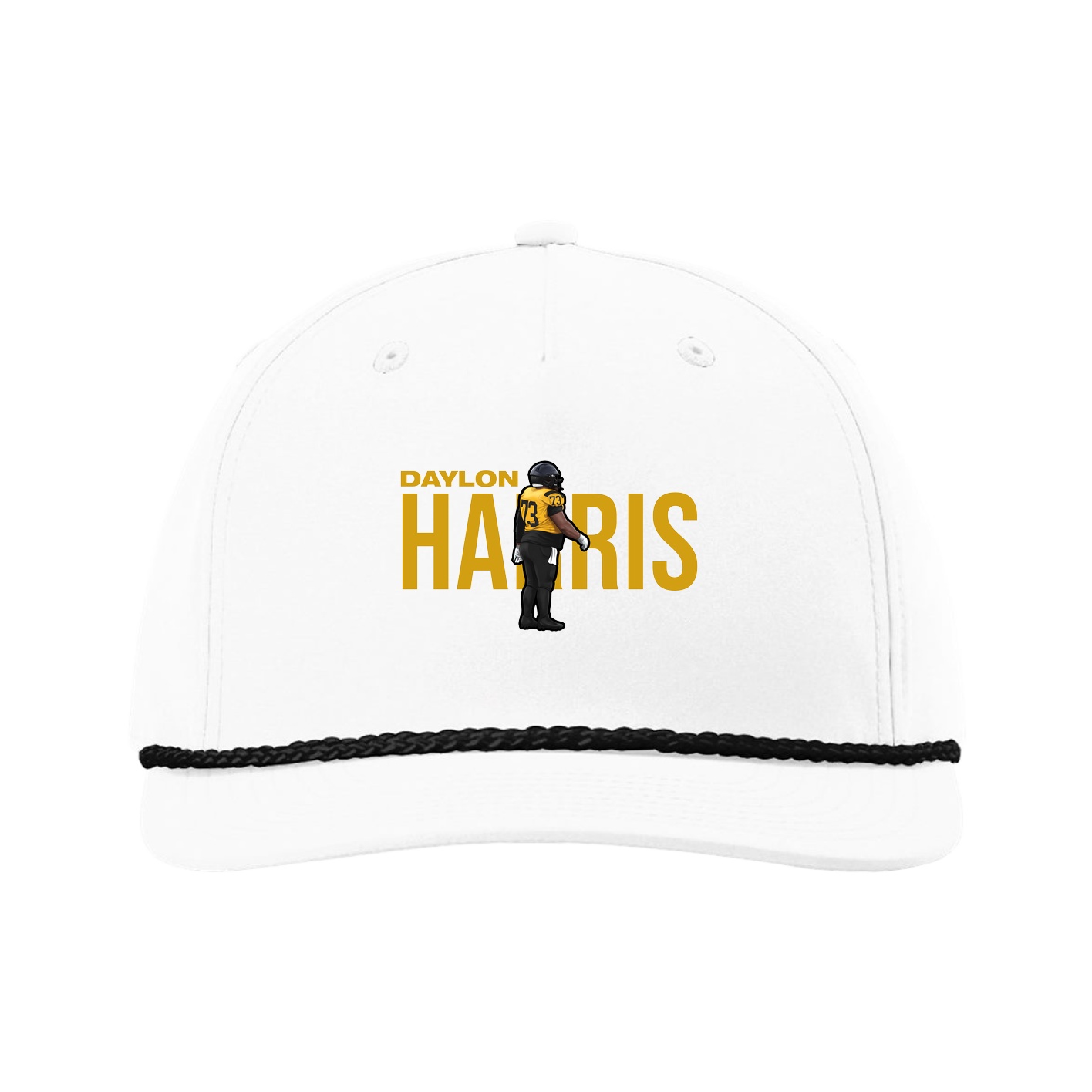 Five-Panel Classic Rope Cap — Player Name in White