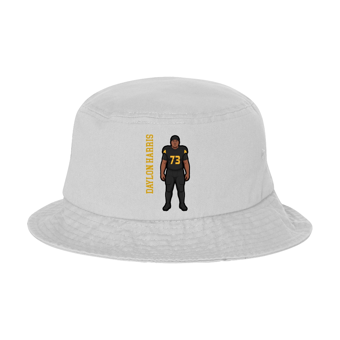 Bucket Cap — Name Vertical in White