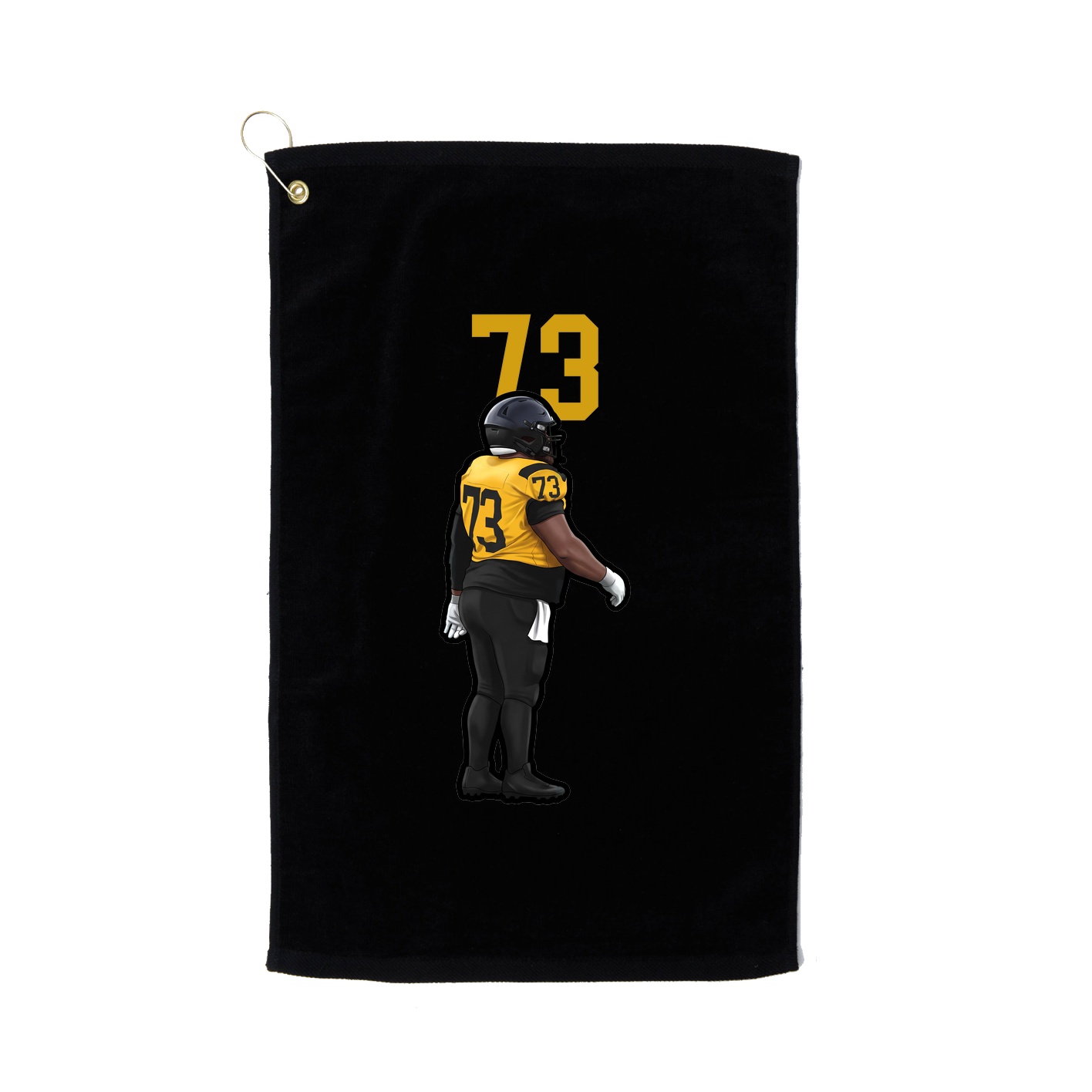 Golf Towel — Number Top in Black