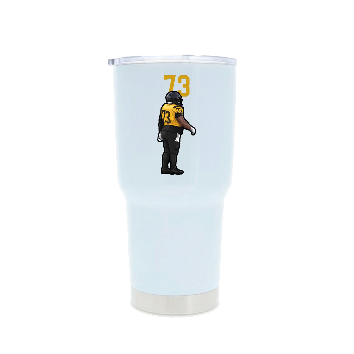 30oz Stainless Steel Tumbler — Number Top in White