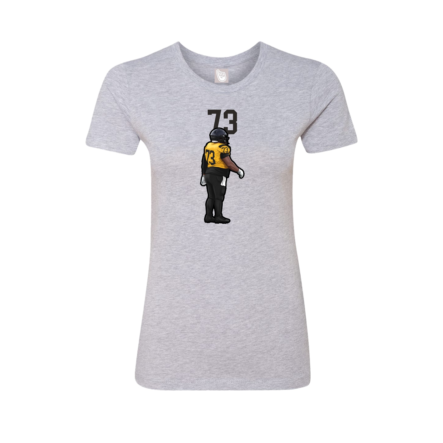 Fitted Women's Tee — Number Top in Grey