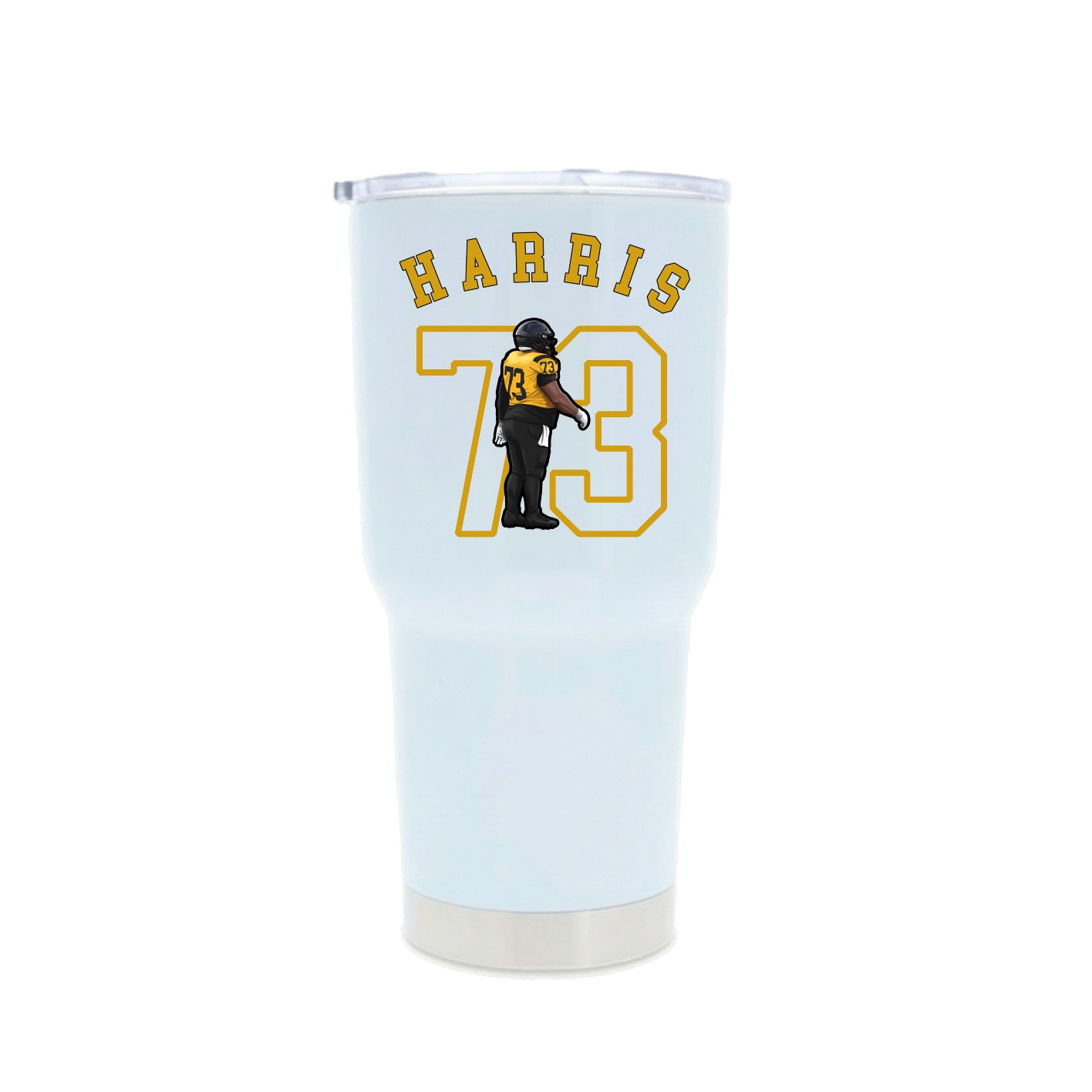 30oz Stainless Steel Tumbler — Shirsey Arch in White