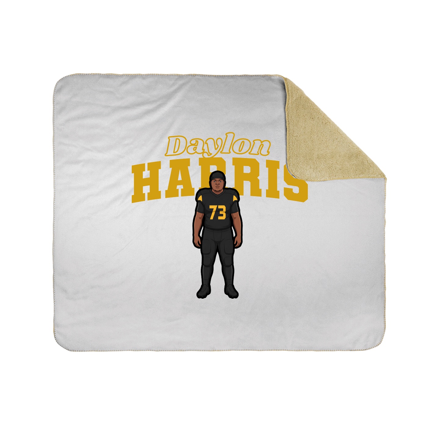 Throw Blanket — Name Arch in White