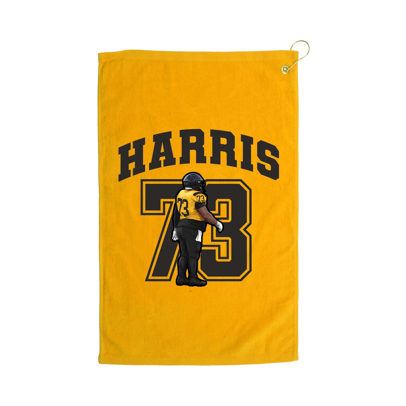 Golf Towel — Number in Gold