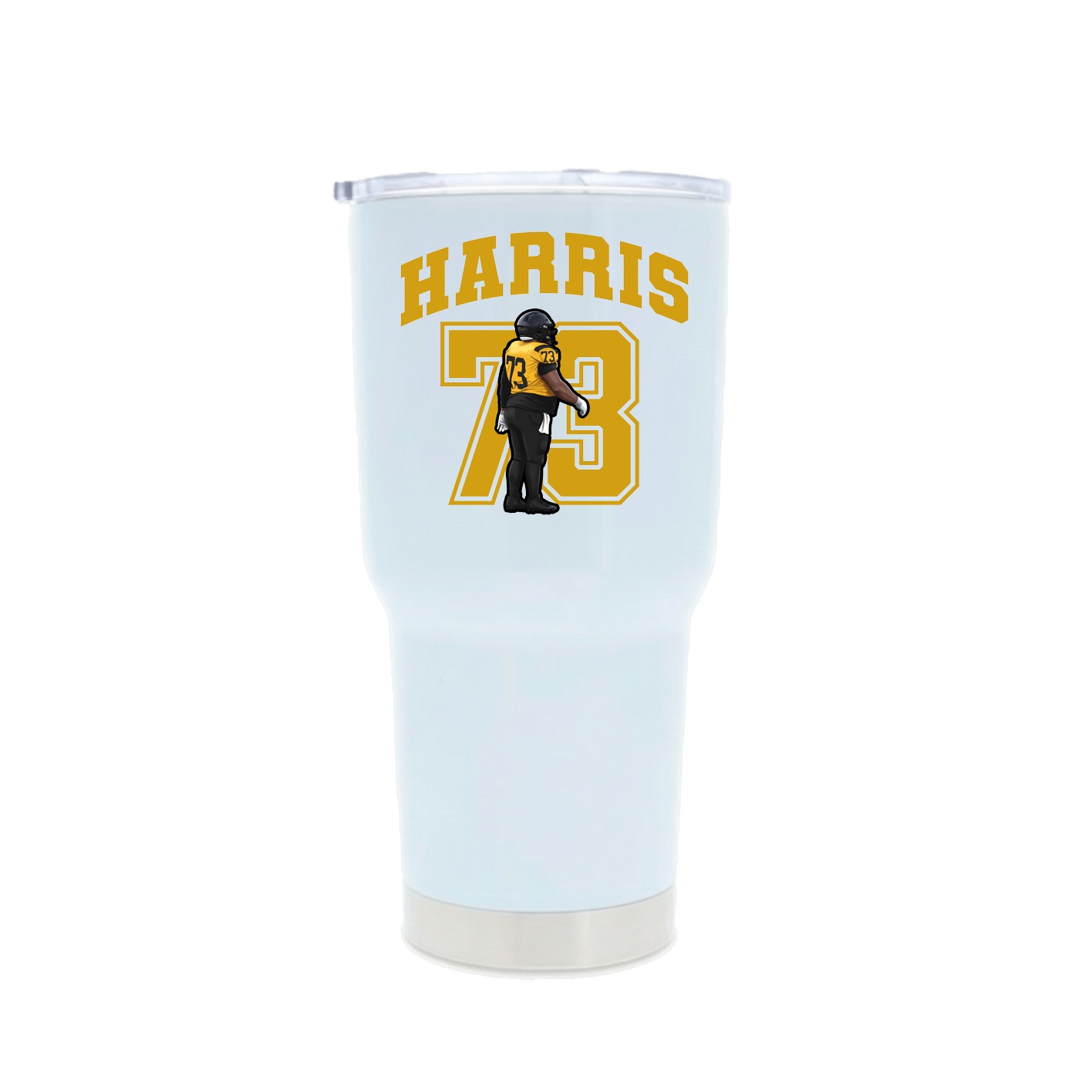 30oz Stainless Steel Tumbler — Number in White