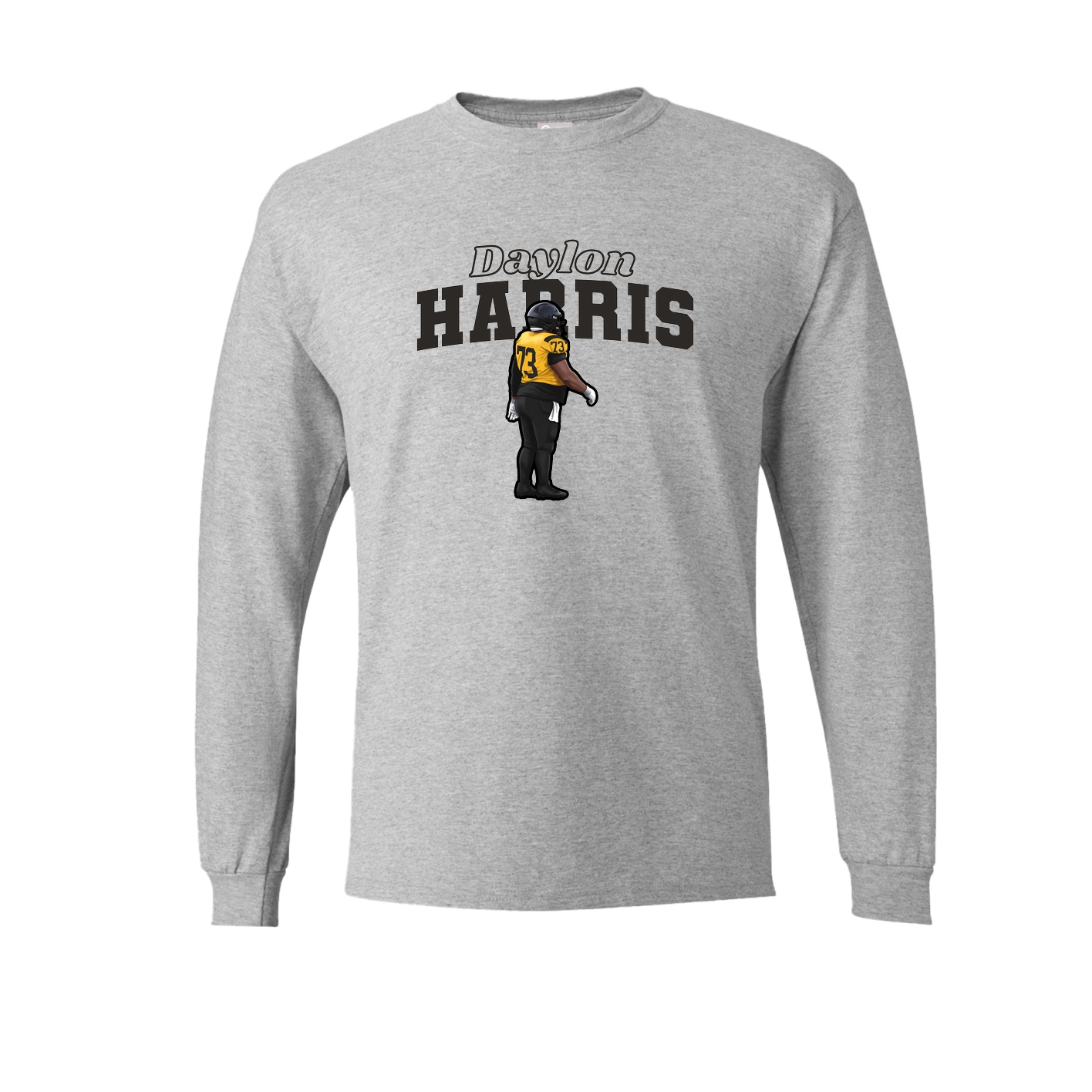 Long Sleeve Tee — Name Arch in Grey