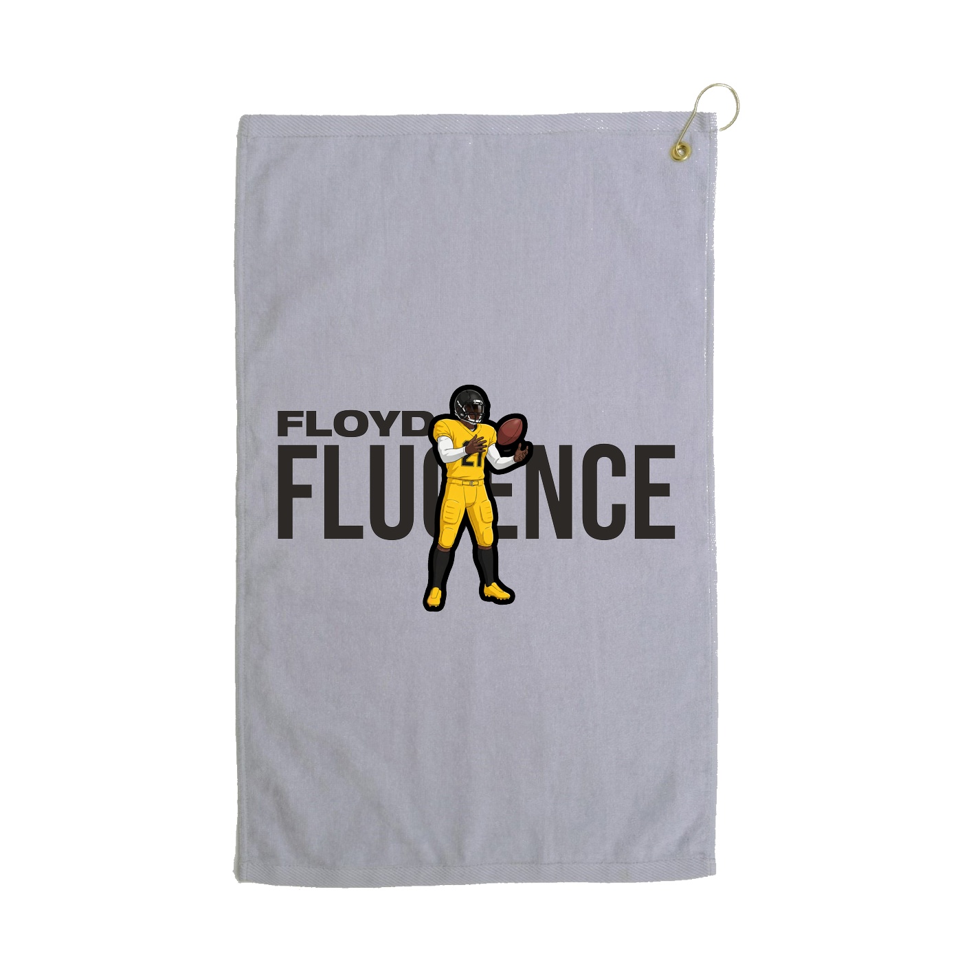 Golf Towel — Player Name in Grey