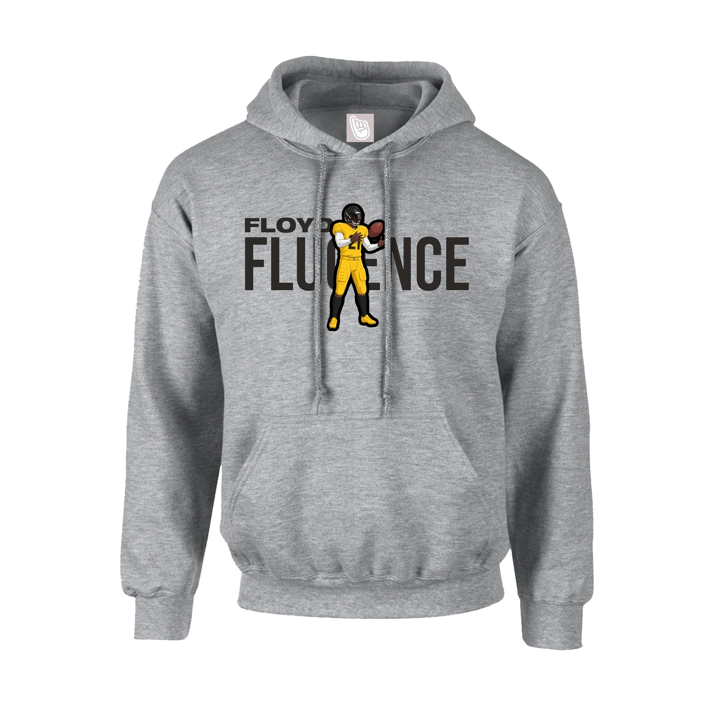 Youth Hoodie — Player Name in Grey