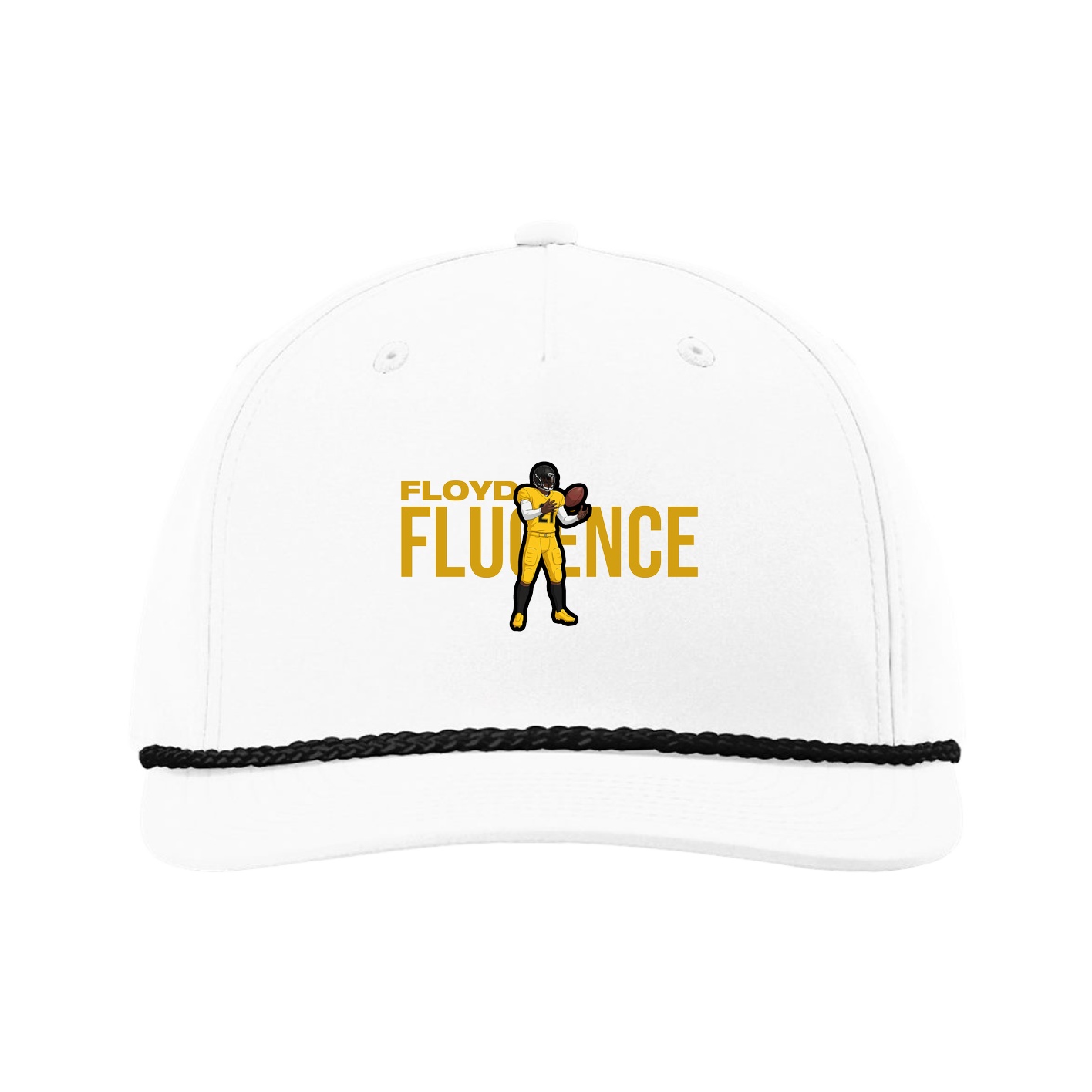 Five-Panel Classic Rope Cap — Player Name in White