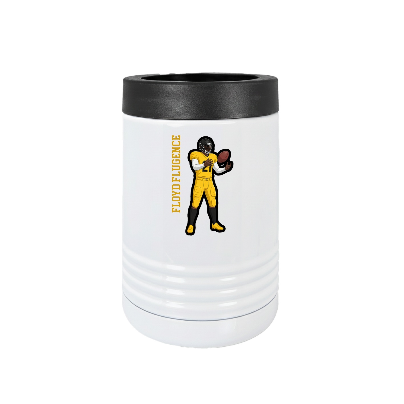 Beverage Holder — Name Vertical in White