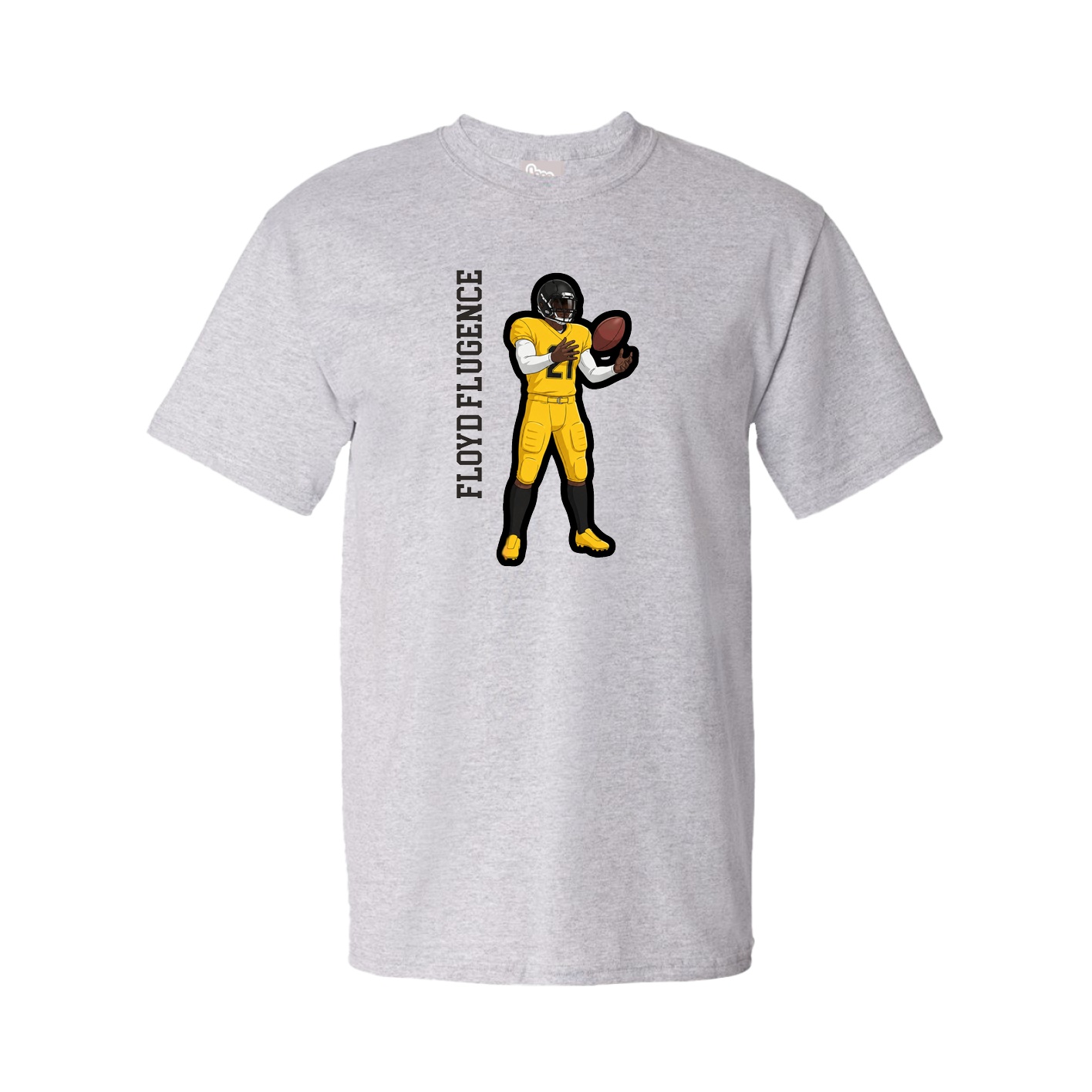 Youth Tee — Name Vertical in Grey