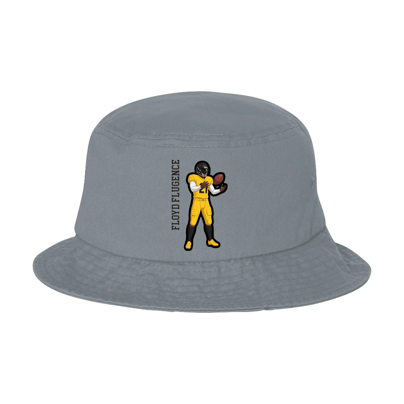 Bucket Cap — Name Vertical in Grey