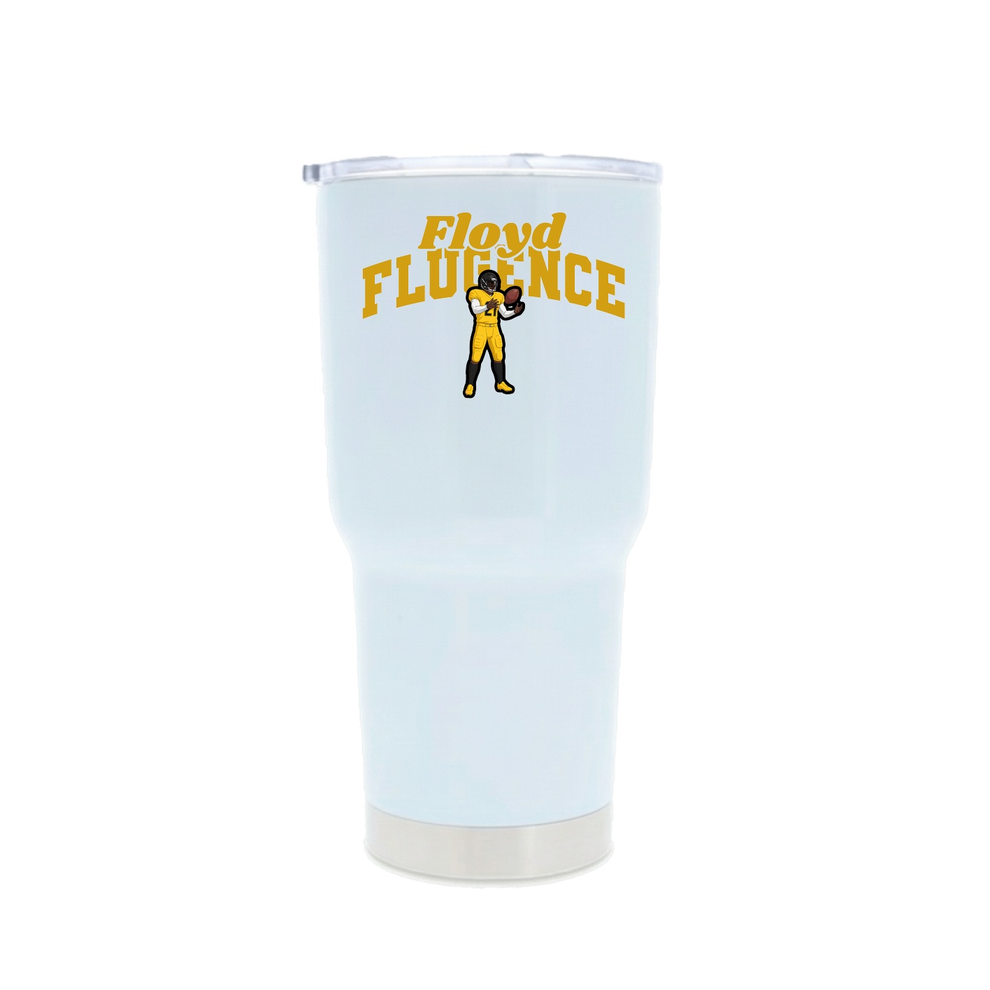 30oz Stainless Steel Tumbler — Signature Arch in White