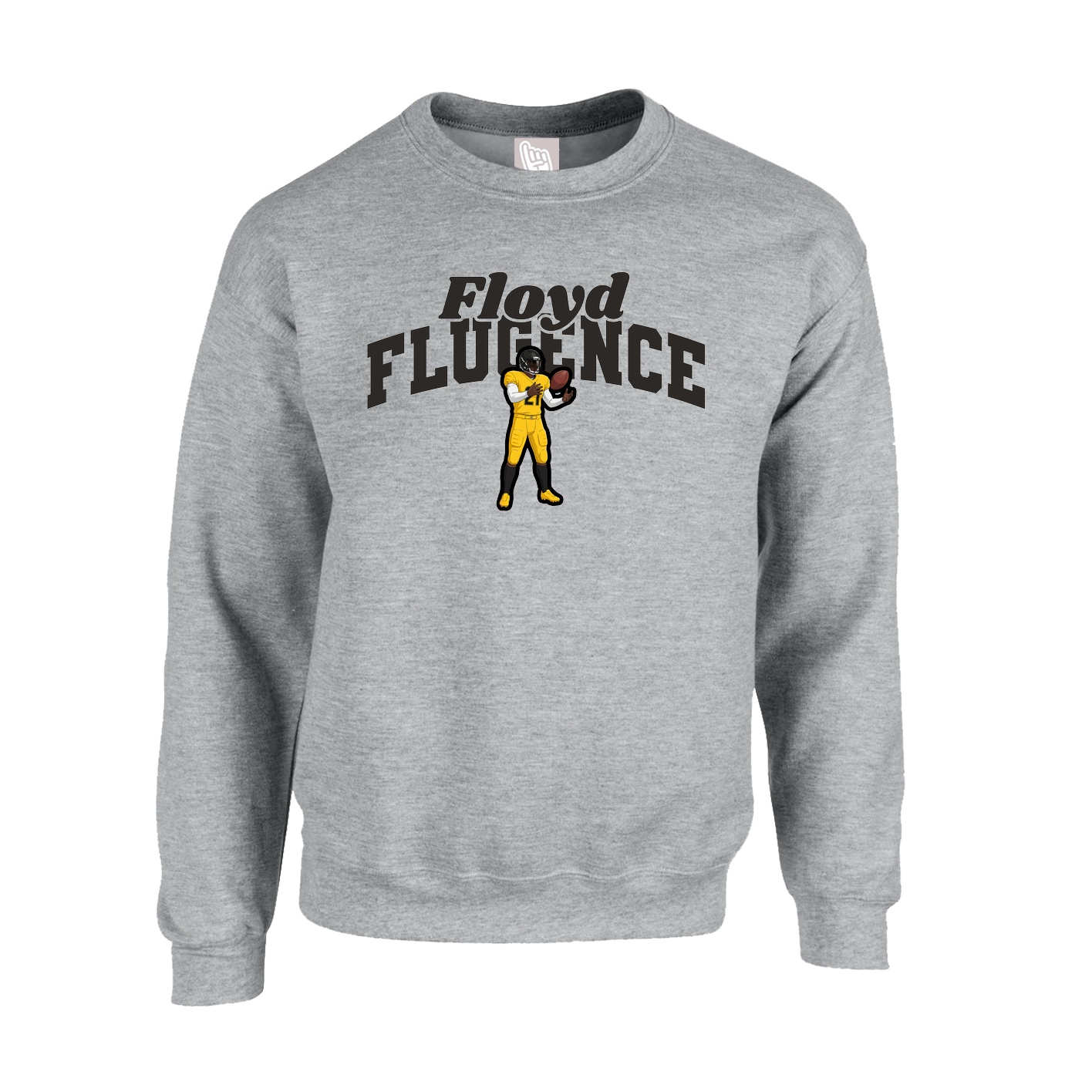 Fleece Crew — Signature Arch in Grey
