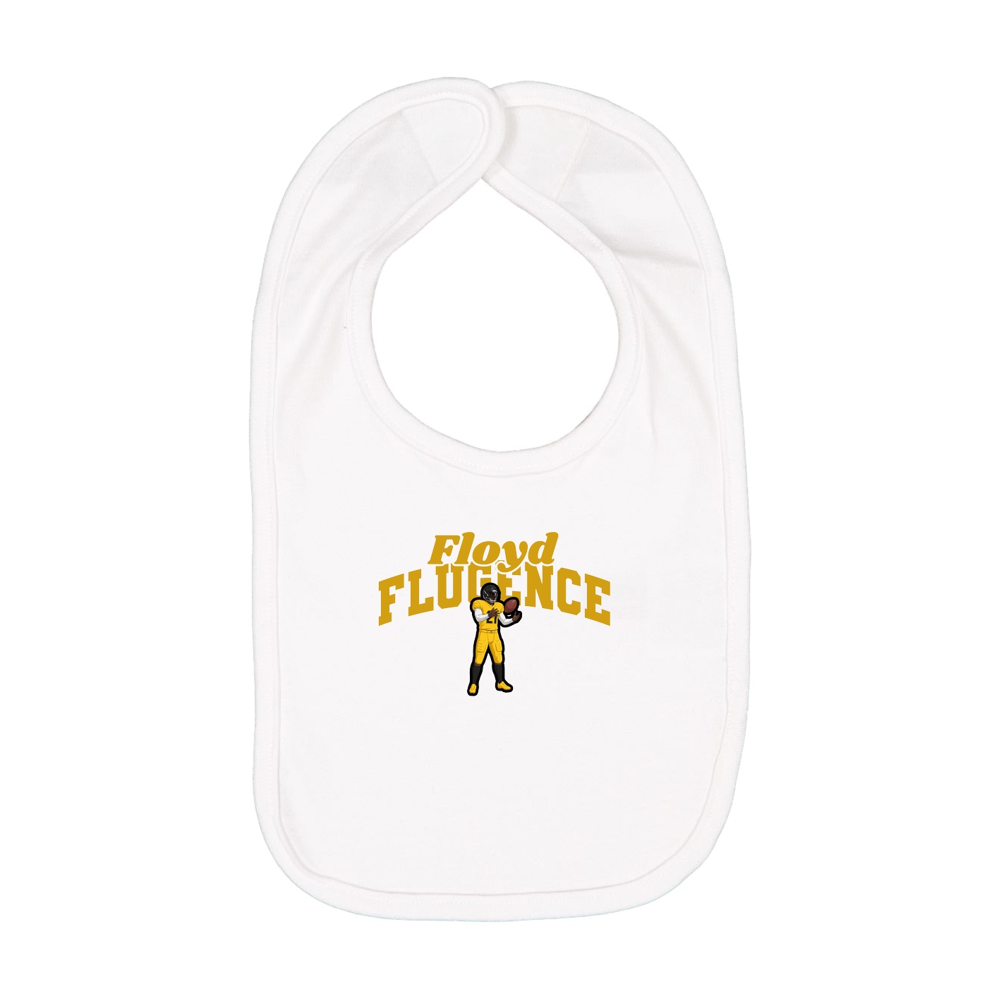 Infant Bib — Signature Arch in White
